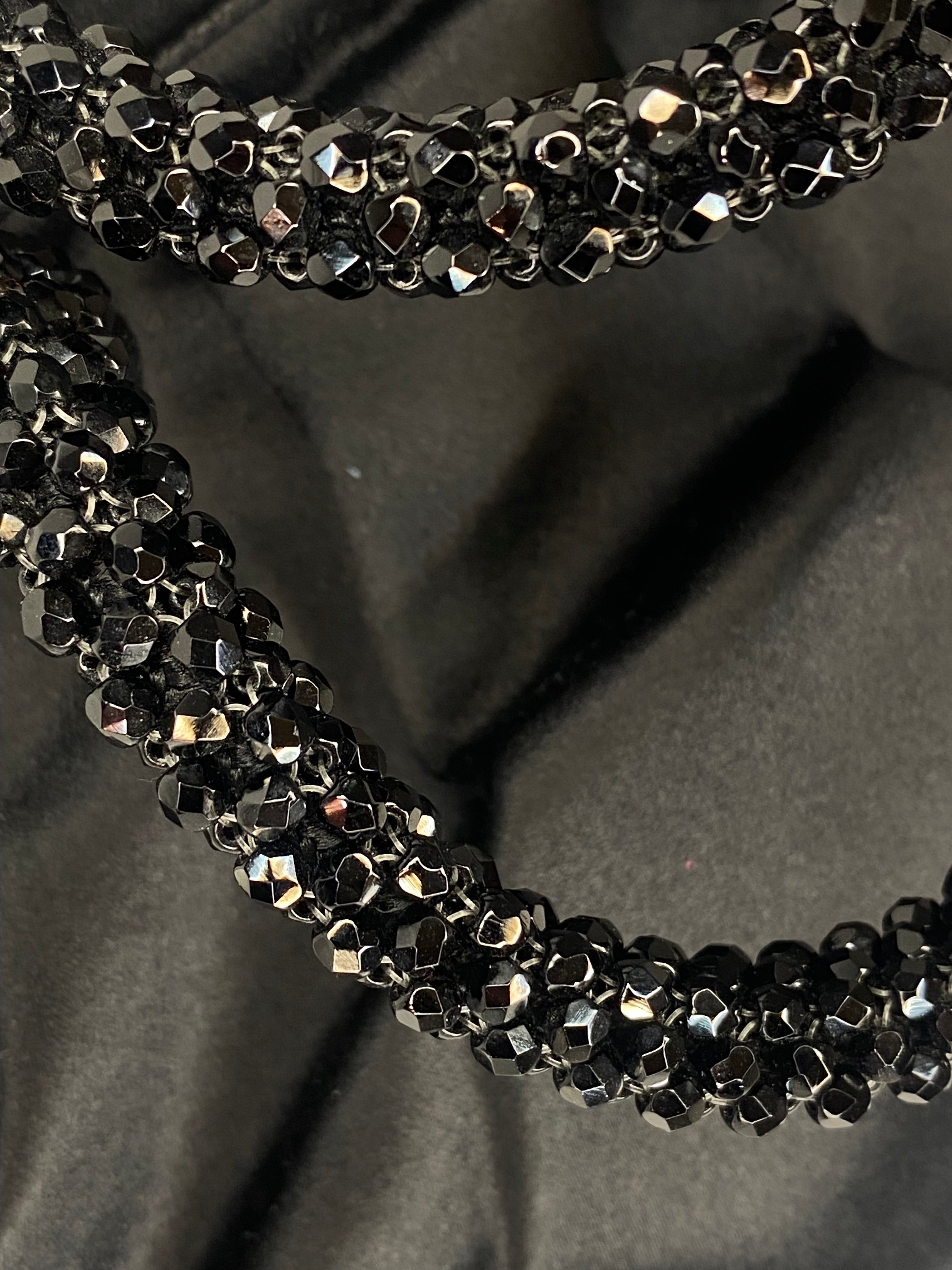Sparkly Beaded Clutch Purse for Women - Elegant Evening Bag with Rhinestone Frame - Perfect for Parties, Weddings & Special Occasions