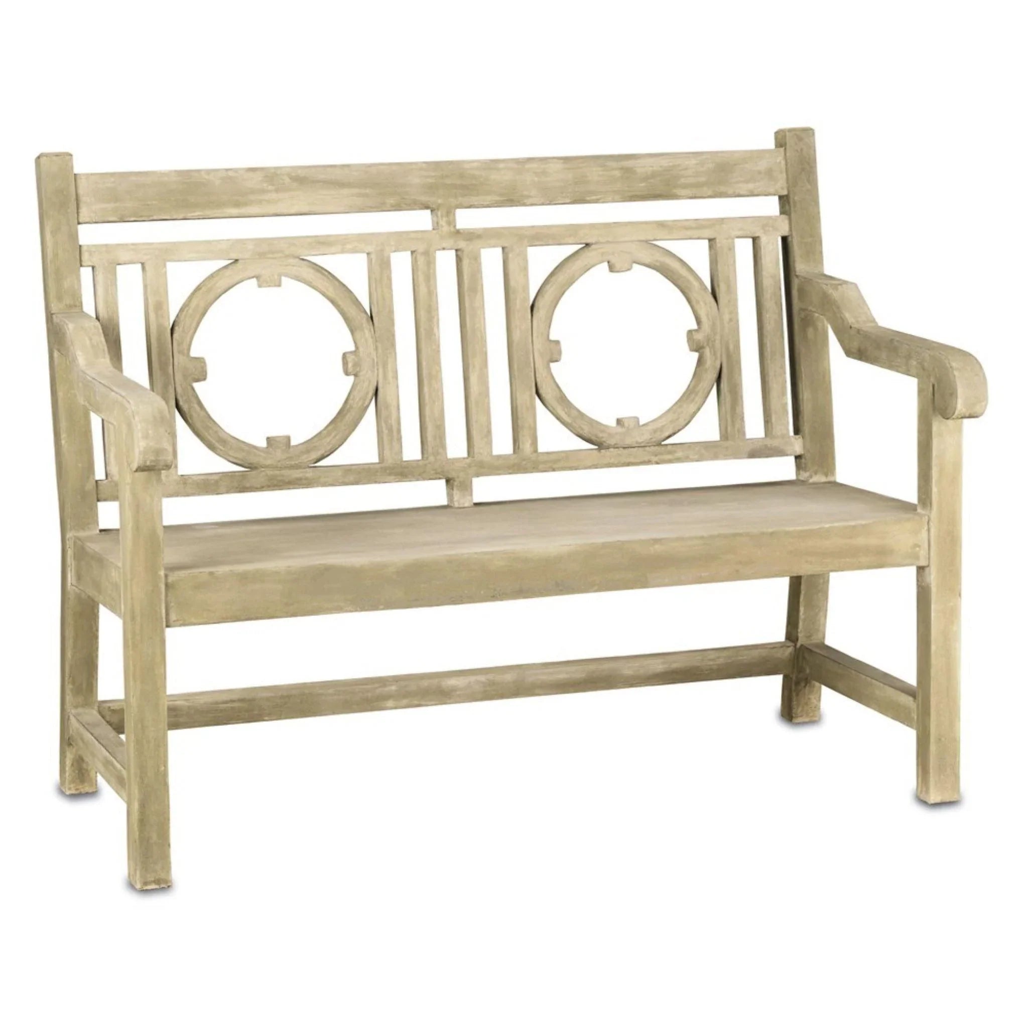 Durable Concrete Outdoor Bench for Garden, Patio, and Backyard - Heavy-Duty Weather-Resistant Seating for Parks and Outdoor Spaces