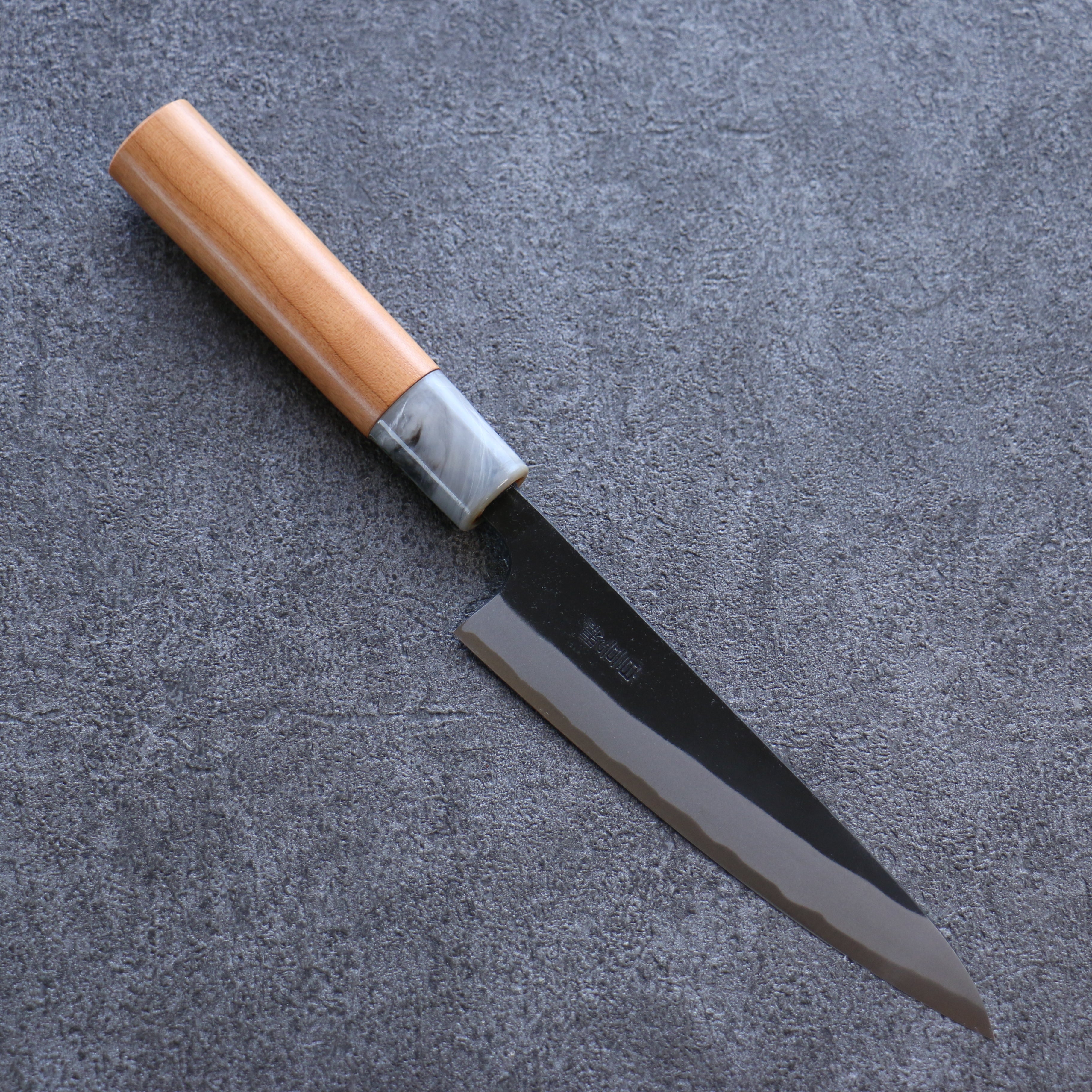 Nao Yamamoto White Steel No.2 Kurouchi Petty Utility Knife 135mm with Cherry Blossom Handle - Perfect for Slicing, Peeling & Precision Kitchen Tasks