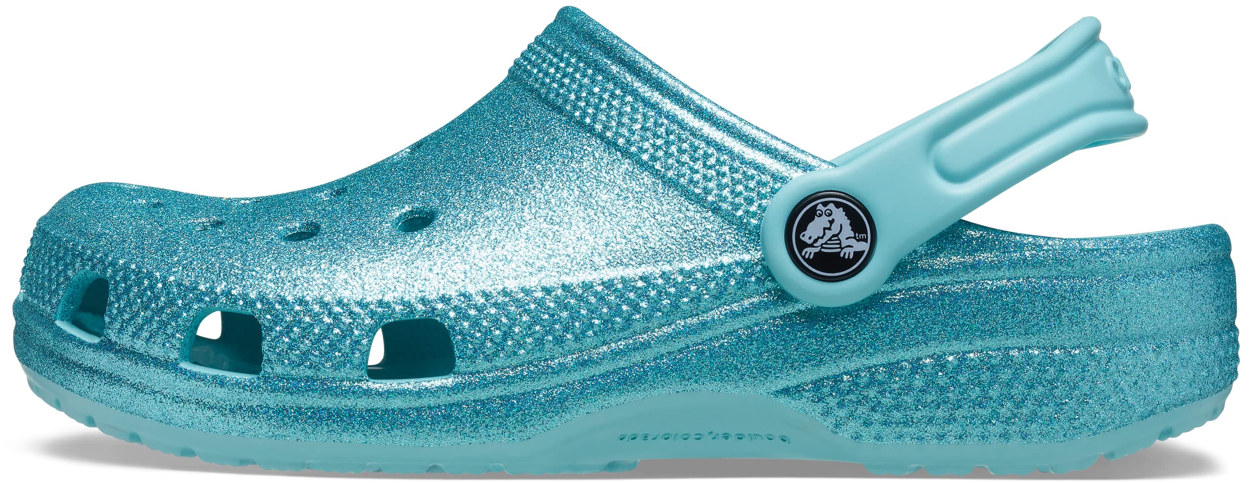 Crocs Unisex-Child Classic Glitter Clog (Little Big Kid) - Comfortable Kids Water Shoes for Beach, Pool & Outdoor Play