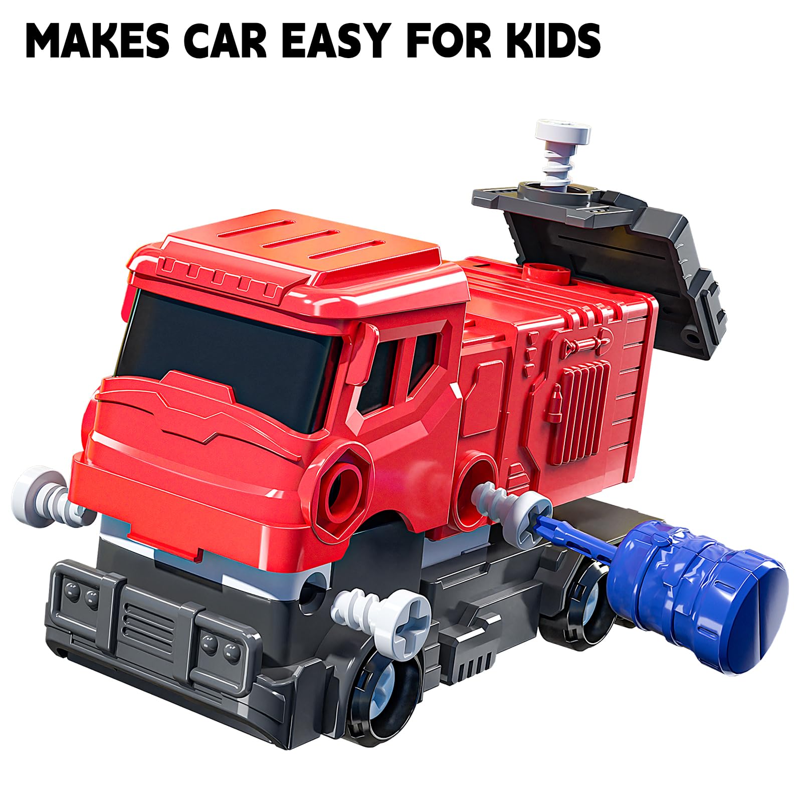 TEMI City Vehicles Transform Robot Building Toys for Kids Ages 4-8 - STEM Learning Construction Set for Boys & Girls | Birthday Gift & Pretend Play for Preschoolers