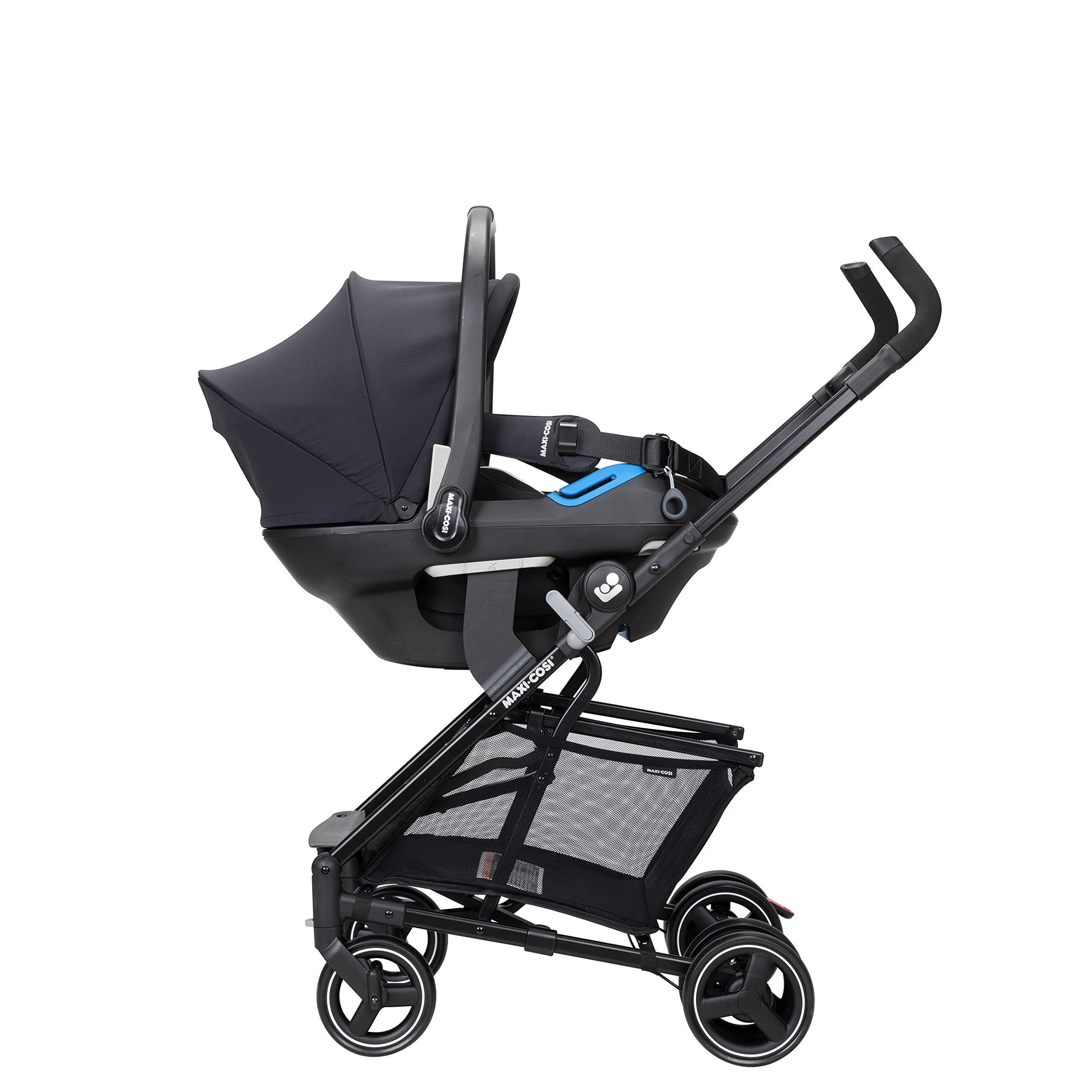 Maxi-Cosi Maxi-Taxi Xt Baby Stroller & Car Seat Caddy - Ultra Compact Travel System with Large Storage Basket, Black | Perfect for Newborns, Travel, Shopping & Everyday Use