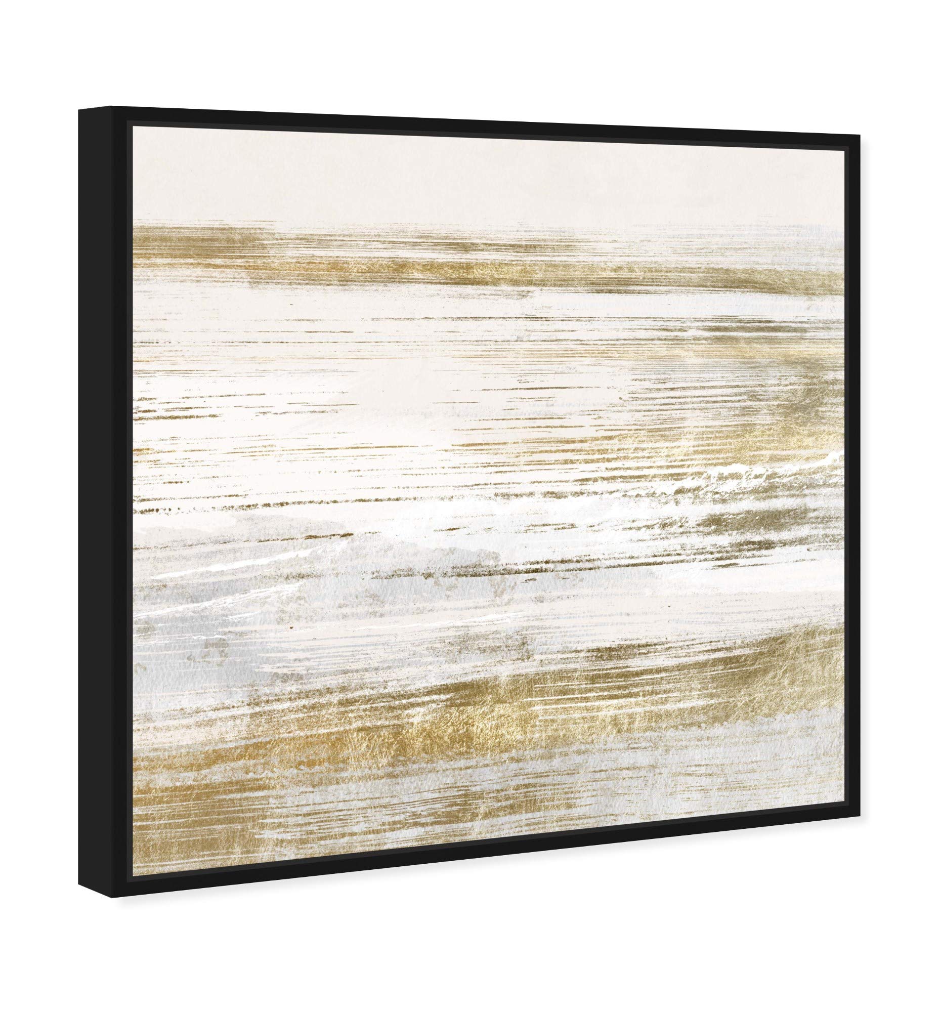 Abstract Wall Art Canvas Prints 'Blush Romance Gold' - 30x30 Inch Black Framed Home Decor by Oliver Gal Artist Co. | Perfect for Living Room, Bedroom & Office Wall Decor