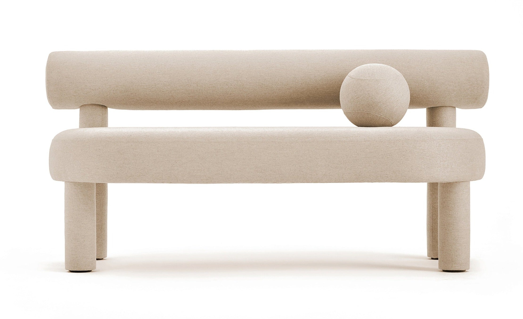 Noom Gropius CS1 Modern Sofa - Mid-Century Design, Comfortable Fabric Upholstery for Living Room, Lounge & Office Spaces
