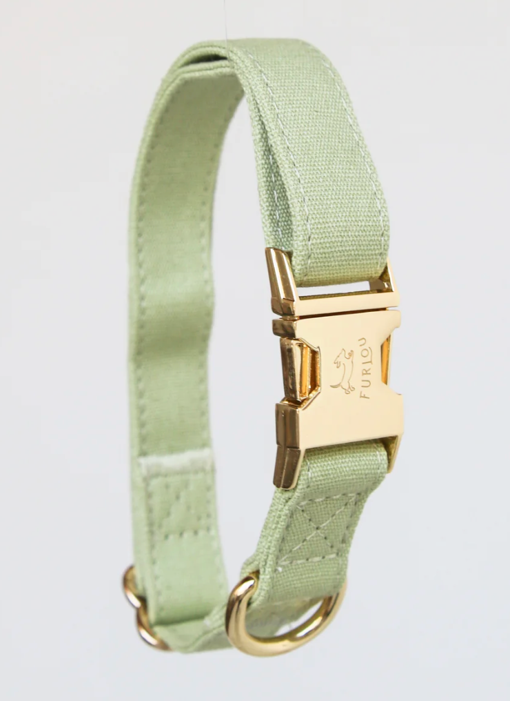 Premium Furlou Dog Collar - Adjustable Nylon Pet Collar with Reflective Strip for Small Medium Large Dogs - Perfect for Walking, Training & Outdoor Adventures