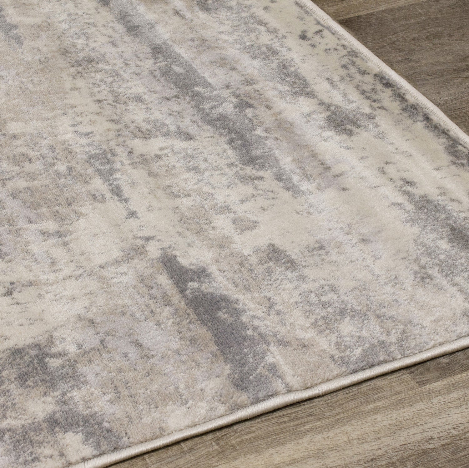 Faded Storm Rug 1'11 X 3'7 - Cream Grey Area Rug for Living Room, Bedroom & Office - Soft Modern Home Decor Rug