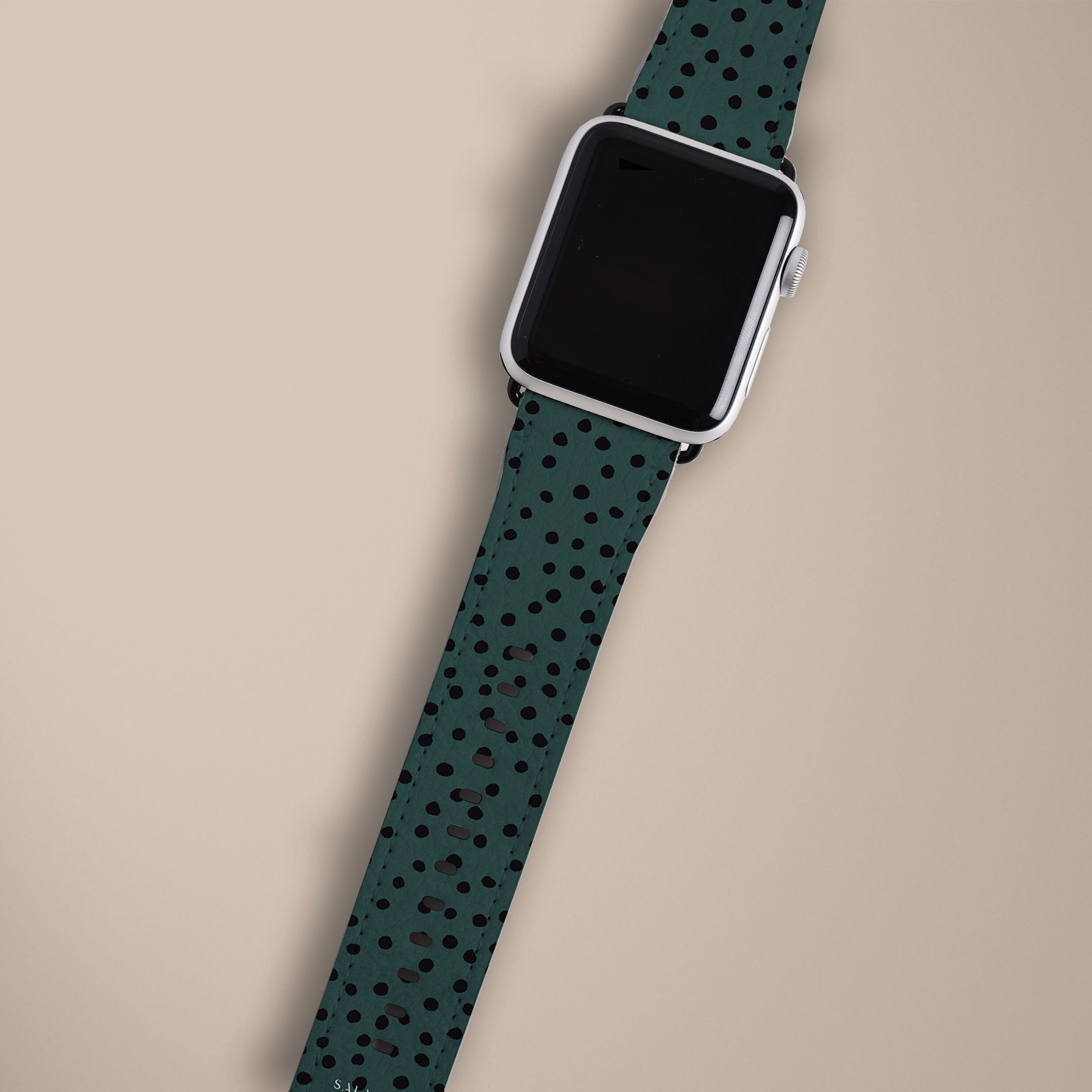Stylish Green Polka Dot Watch Band - Adjustable Replacement Strap for Apple Watch, Samsung Galaxy & Fitbit - Perfect for Casual, Work & Sports Wear