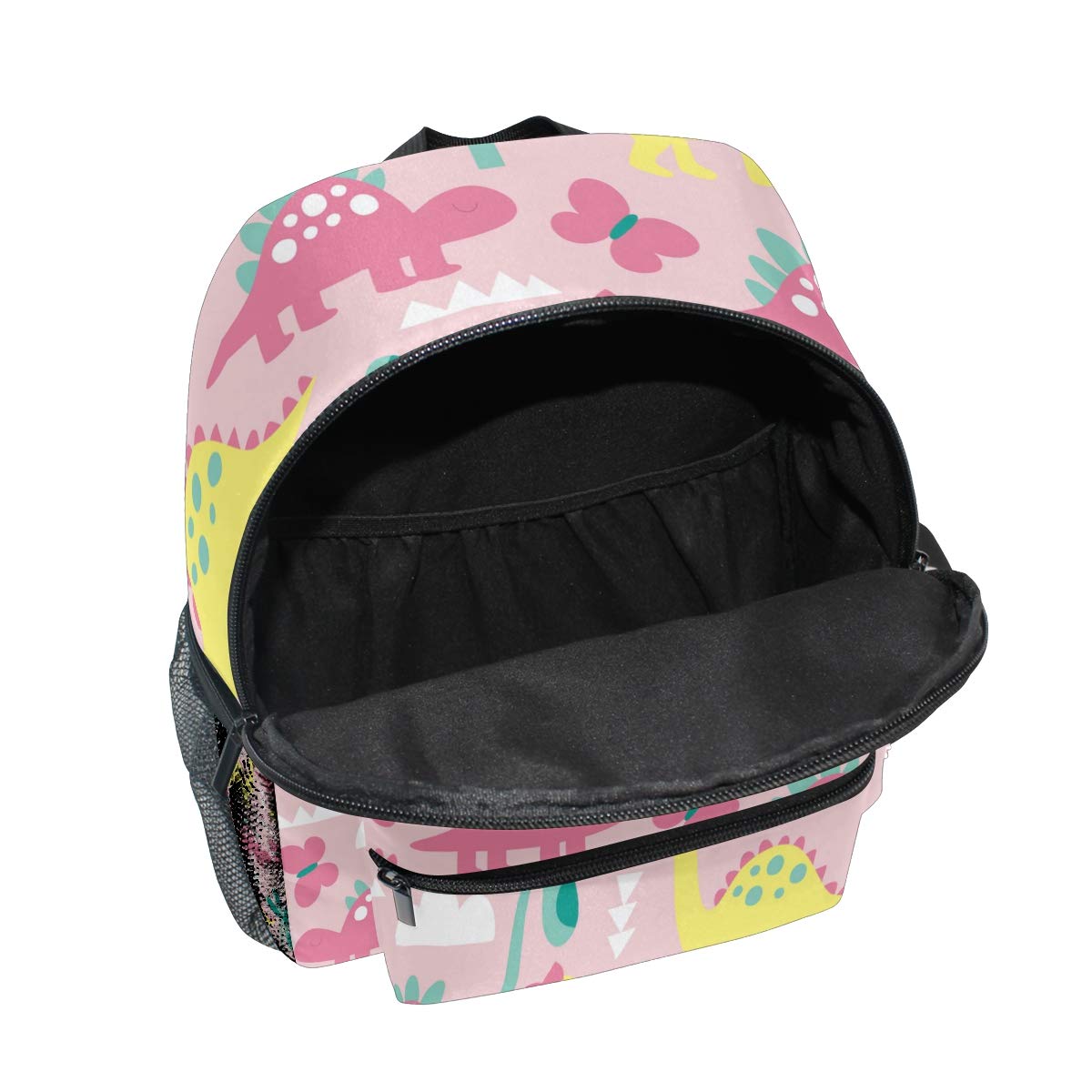 OREZI Cute Kids Dinosaur Backpack - Pink Cartoon Dinosaur Pattern School Bag for Toddlers, Preschool & Travel | Perfect for Daycare, Kindergarten & Outdoor Adventures