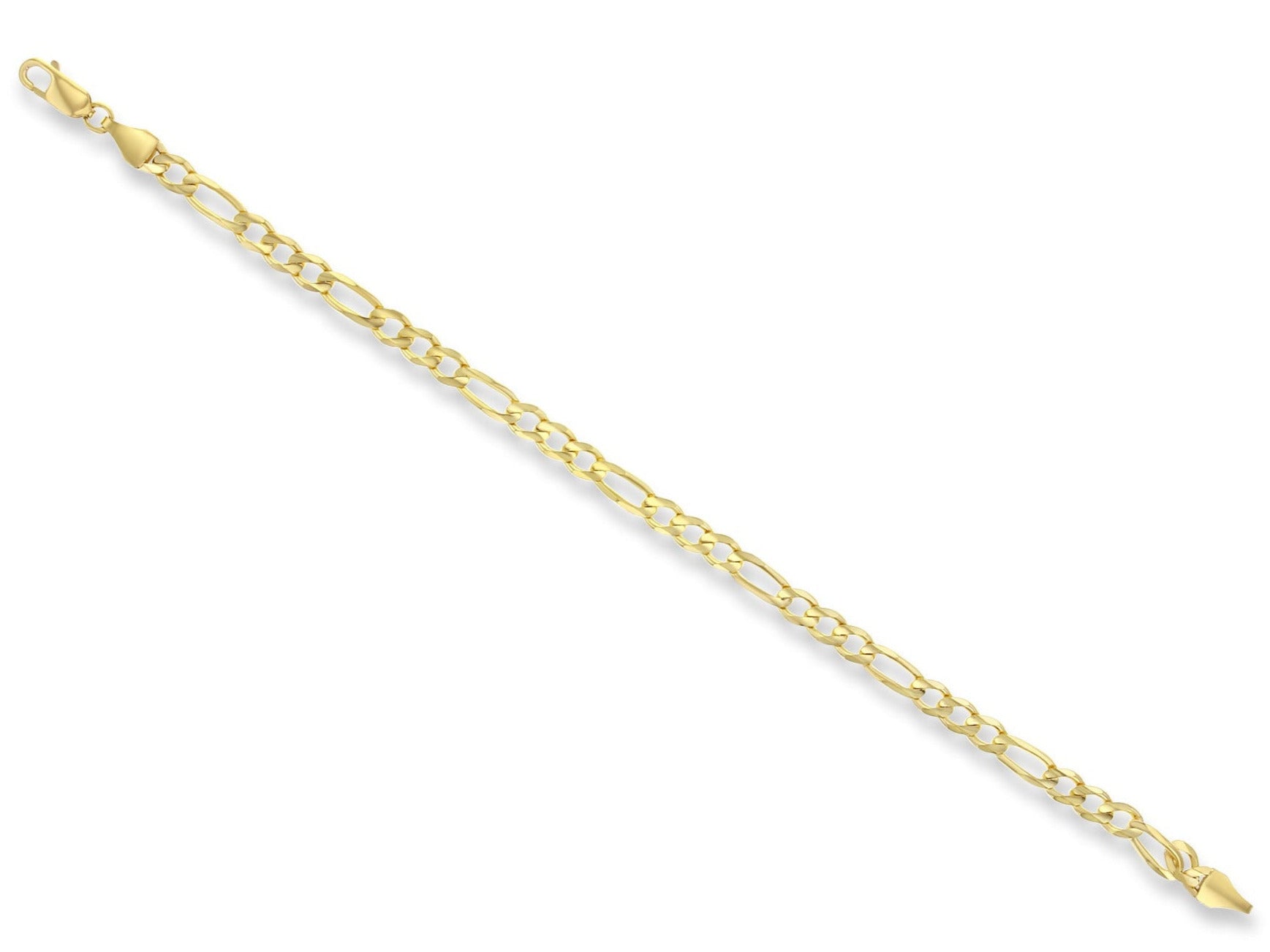 5mm Classic Figaro Chain Bracelet or Anklet - 14k Yellow Gold Jewelry for Women, Men | Perfect for Everyday Wear, Gifts & Special Occasions