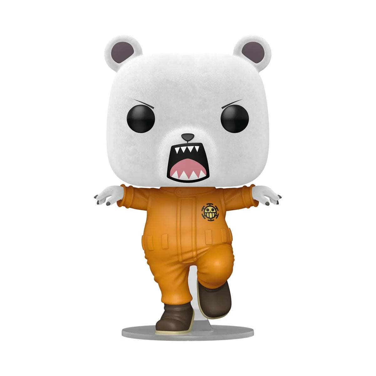 One Piece Bepo Bear Flocked Plush Toy - AAA Anime Collectible for Fans - Perfect for Bedroom Decor, Gift Giving, and Anime Enthusiasts