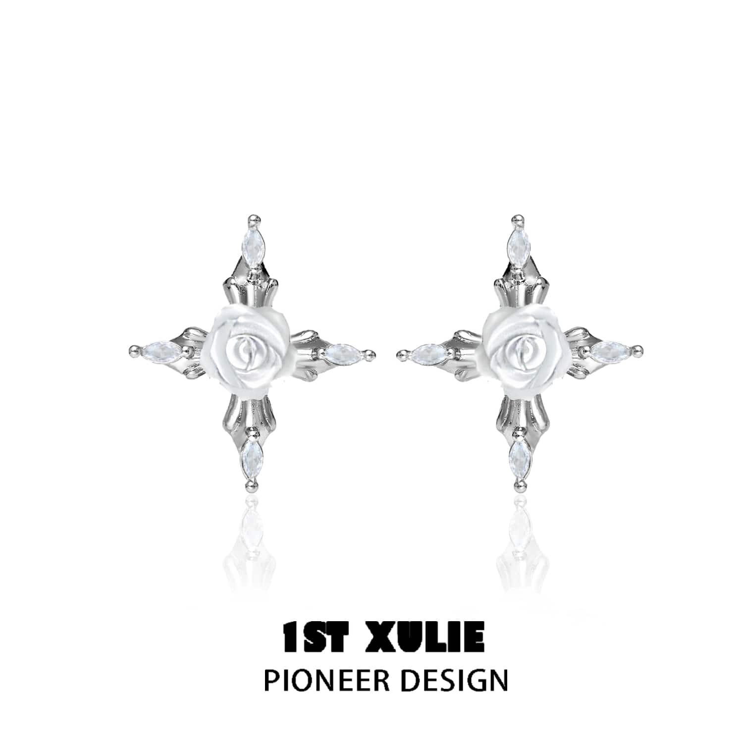 Rose Believer White Shell Earrings™ - Elegant Pearl-like Stud Earrings for Women | Perfect for Weddings, Parties & Everyday Wear