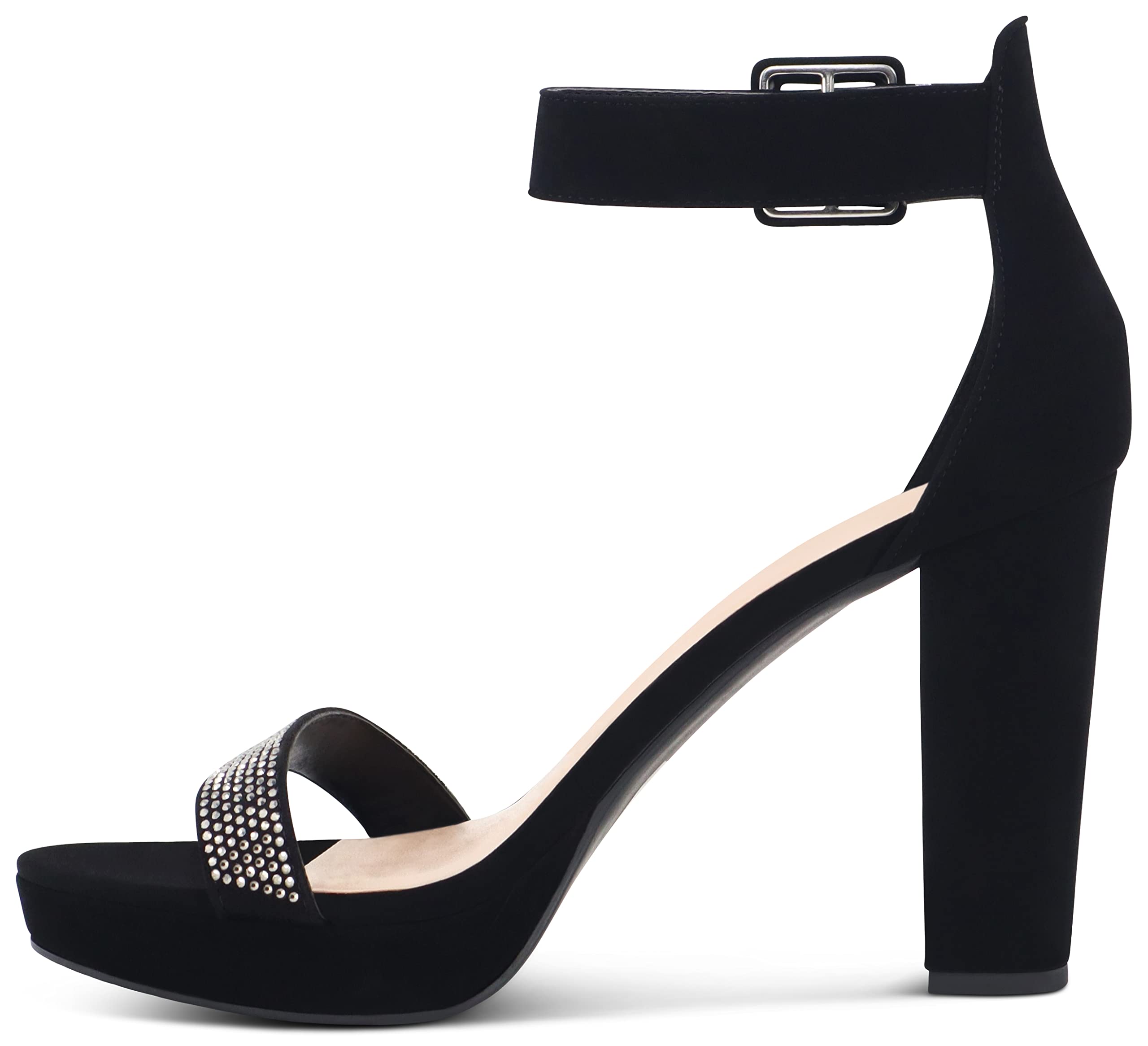 Women's Open Toe Chunky High Heel Platform Sandals - Comfortable Dressy Block Heels for Parties, Weddings & Summer Outfits