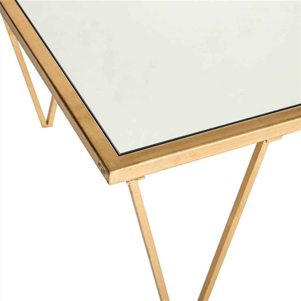 SAFAVIEH Arlene Gold Coffee Table - Modern Living Room Furniture, Round Accent Table for Home Decor, Office & Lounge Use