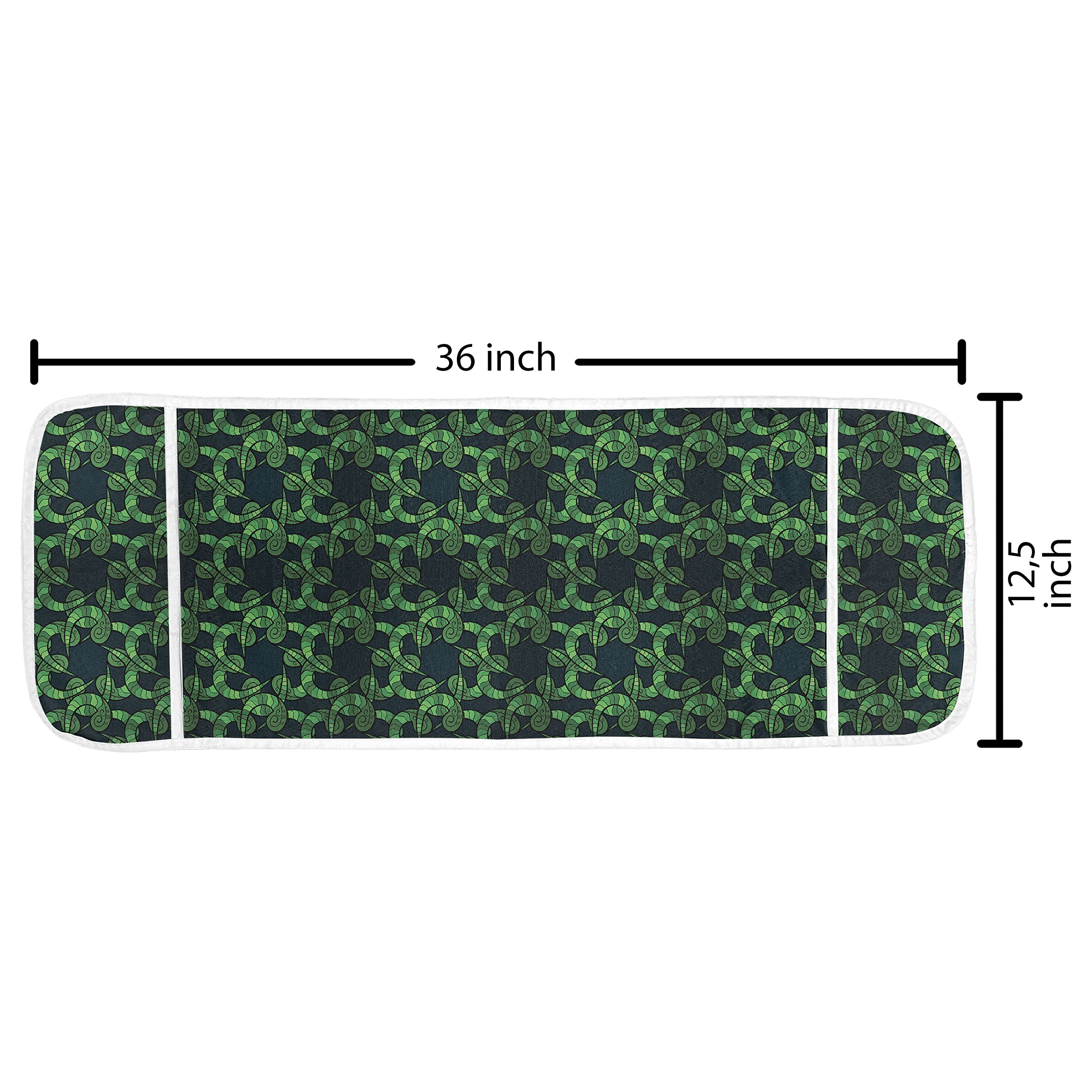 Ambesonne Botanical Microwave Cover - Abstract Ivy & Thorn Branches Zentangle Nature Art, Waterproof Kitchen Organizer with Pockets, 36