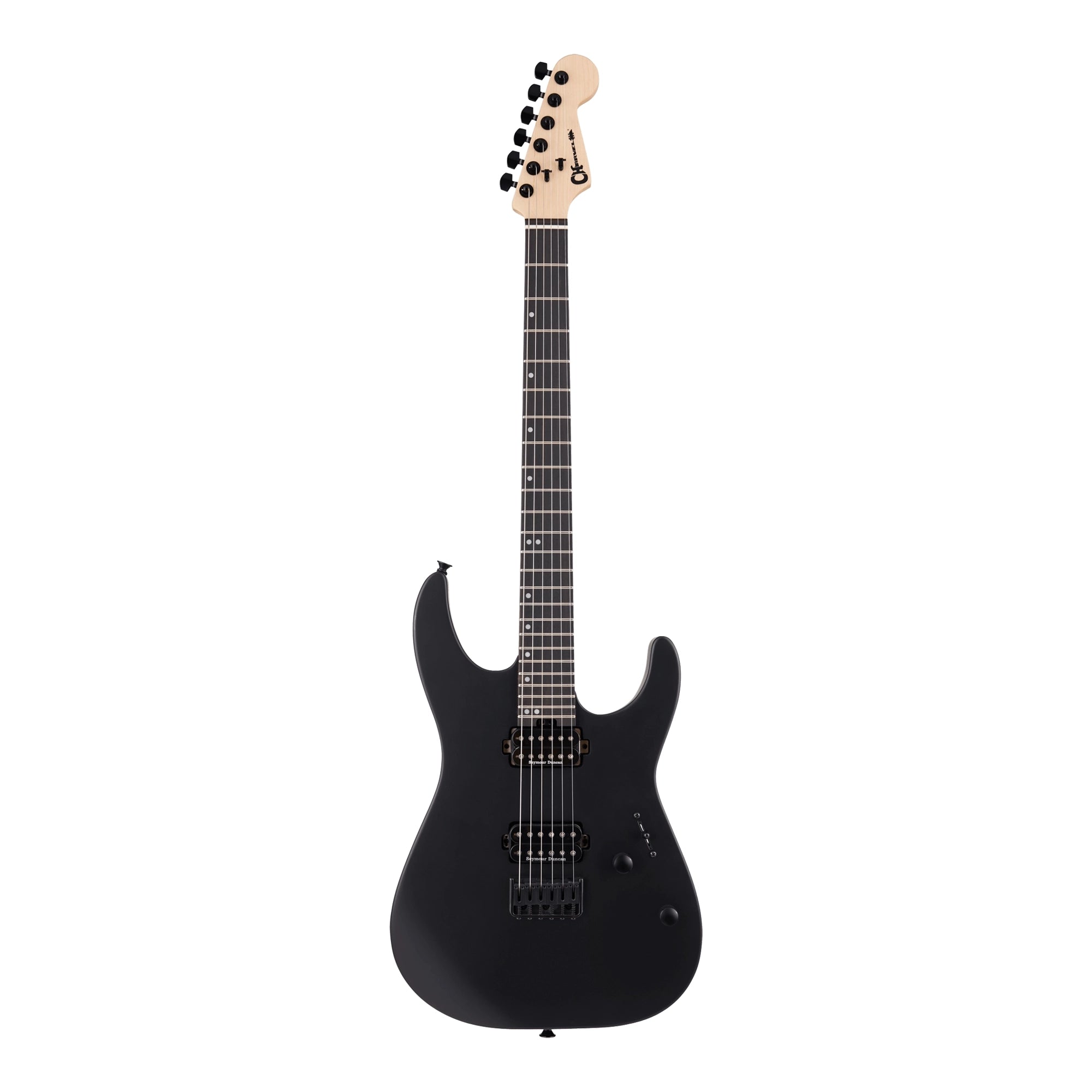 Charvel Pro Mod DK24 HH HT Electric Guitar - Satin Black Finish | Professional Electric Guitar for Rock, Metal & Stage Performance