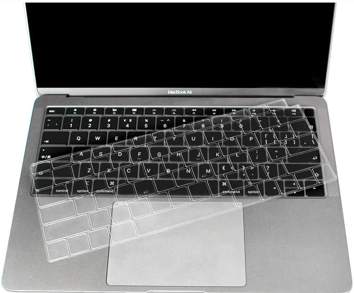 JRCMAX Premium Ultra Thin Clear Keyboard Skin Protector for MacBook Air 13 Inch (Model A1932, 2018-2019) - US Version | Dustproof & Spill-Resistant Cover for Work, Travel & Home Office Use