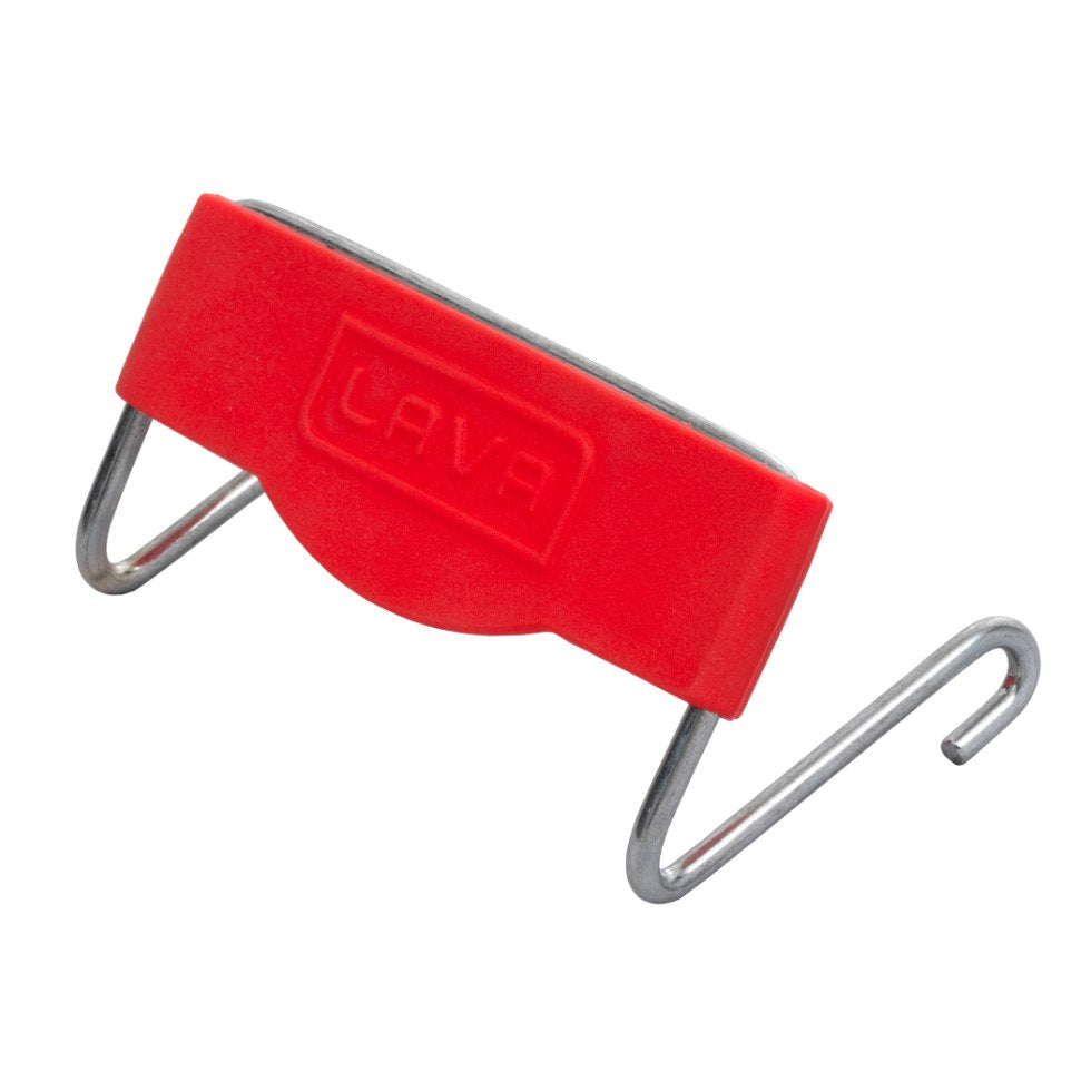 Arcata 991011 Red Lid Hanger - 4 1/8 Inch Kitchen Organizer for Pots & Pans - Perfect for Hanging Lids on Cabinets, Drawers or Walls