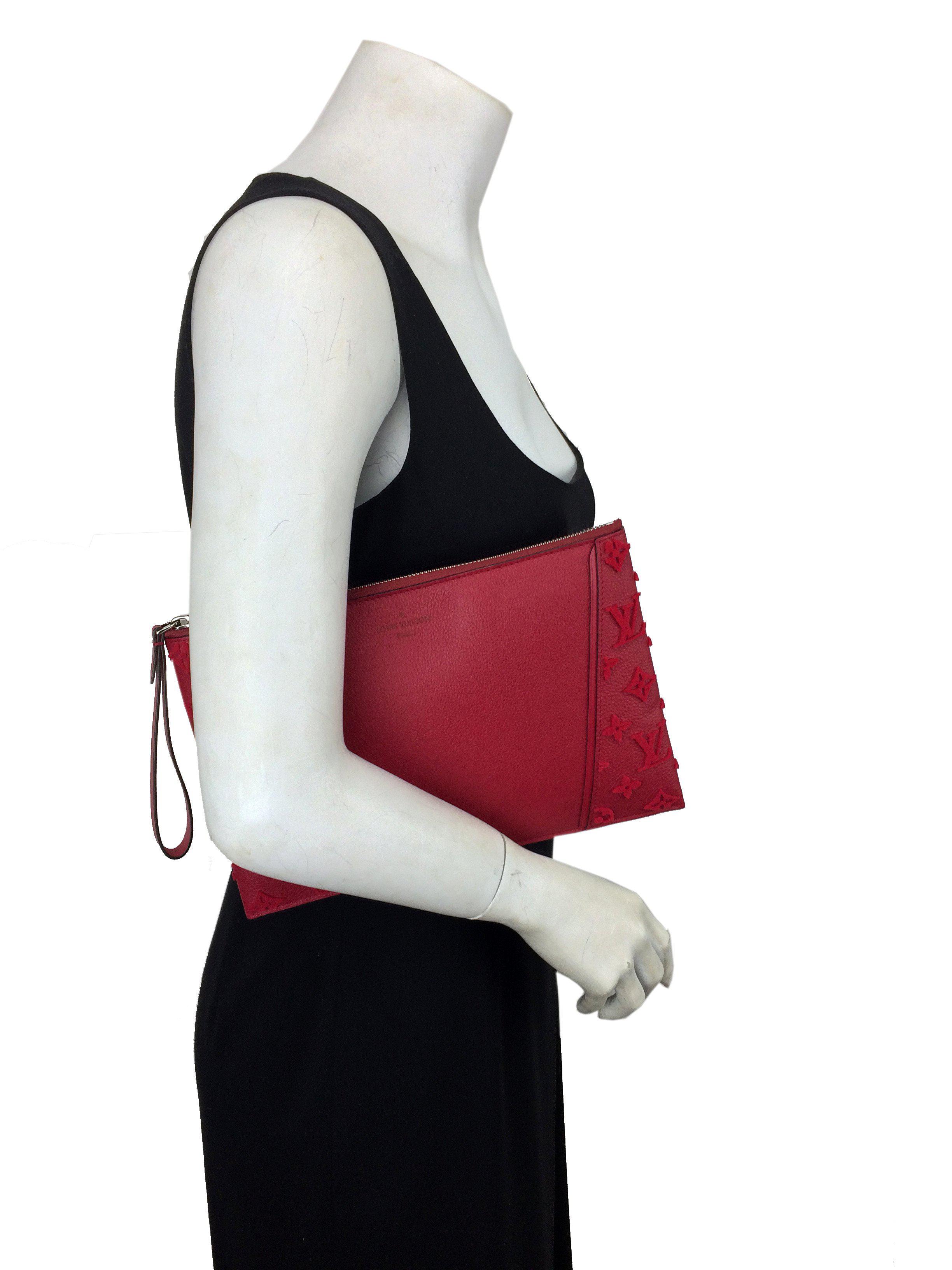 Authentic Louis Vuitton Monogram Veau Cachemire Women's Pochette Crossbody Bag - Perfect for Date Night & Evening Events
