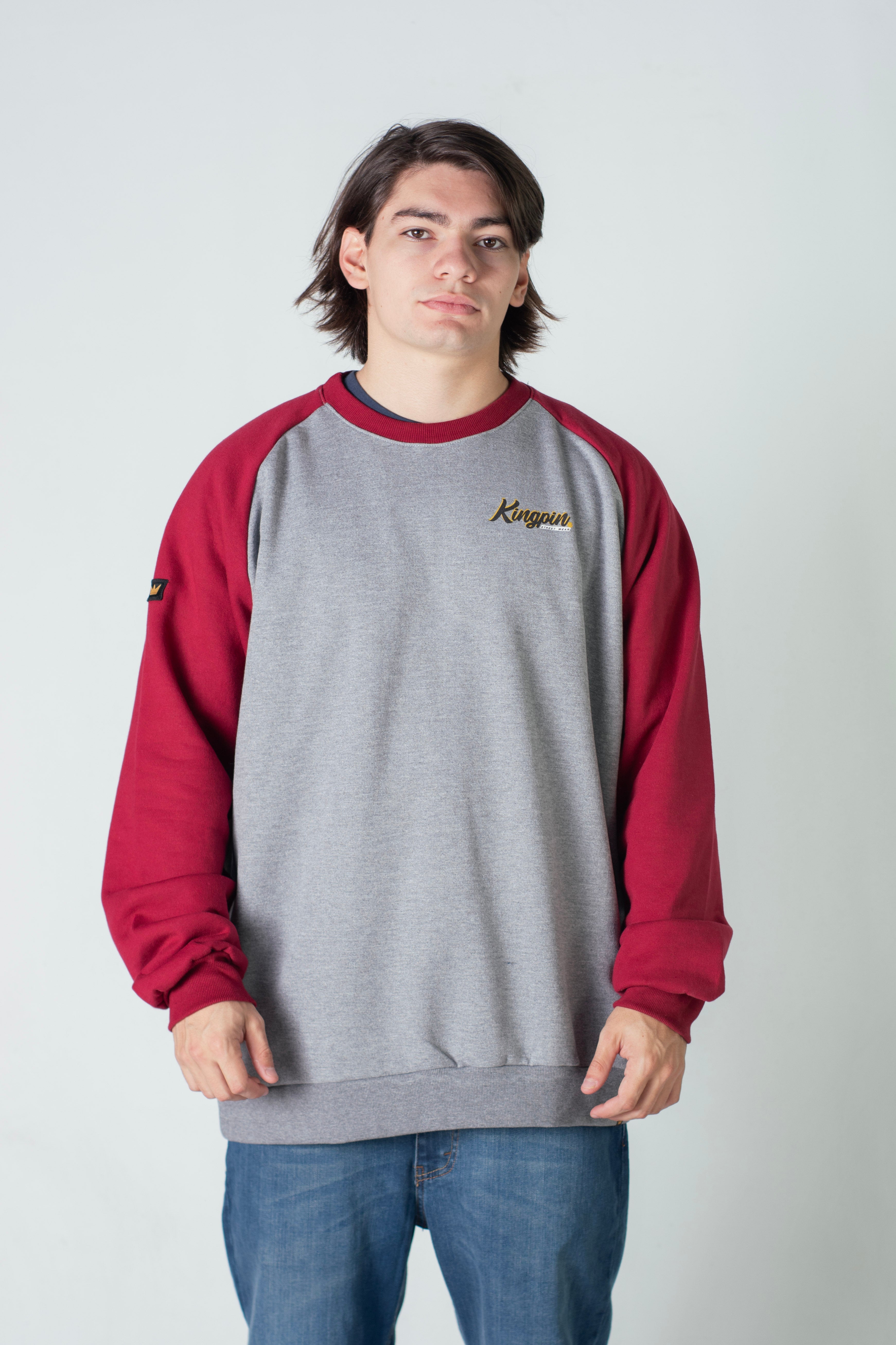 Buzo Kingpin MRG Comb 326 Melange 25/Puro Bordo - Premium Men's Hoodie for Streetwear & Urban Fashion | Perfect for Casual Wear, Gym, and Outdoor Activities