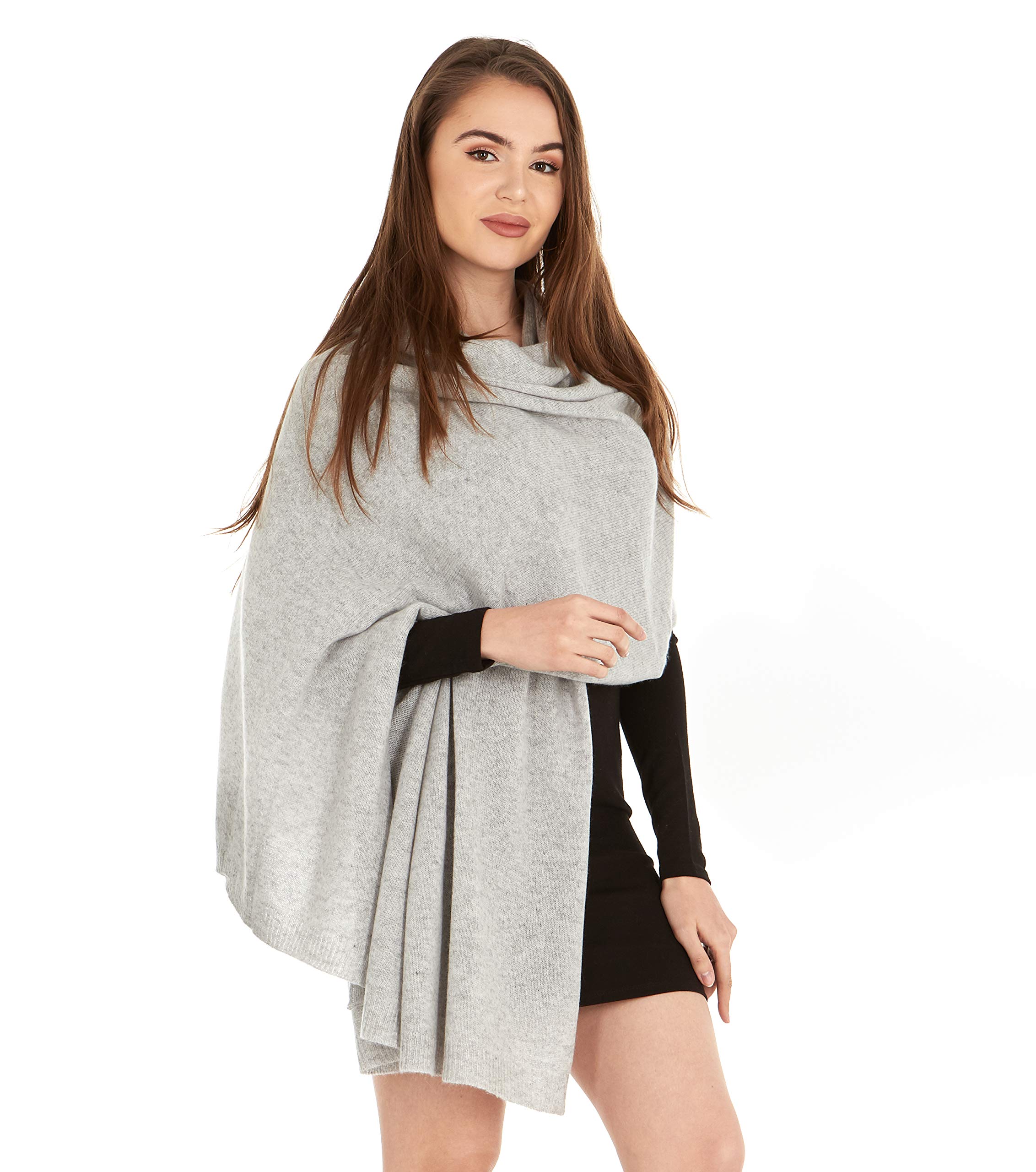100% Pure Cashmere Knitted Wrap Pashmina Shawl - Extra Large Soft Warm Scarf Stole for Women | Perfect for Travel, Winter Fashion & Gift Giving