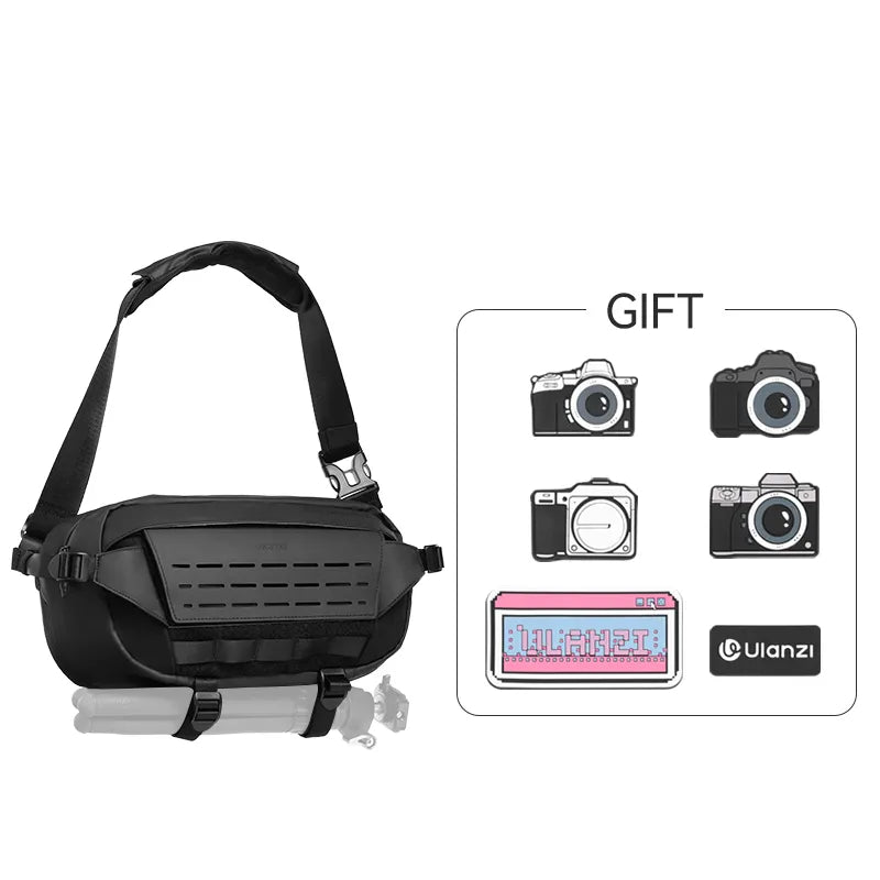 Ulanzi 9L Camera Sling Bag with Tripod Holder B122 - Waterproof DSLR Shoulder Bag for Photographers | Perfect for Travel, Hiking & Outdoor Photography