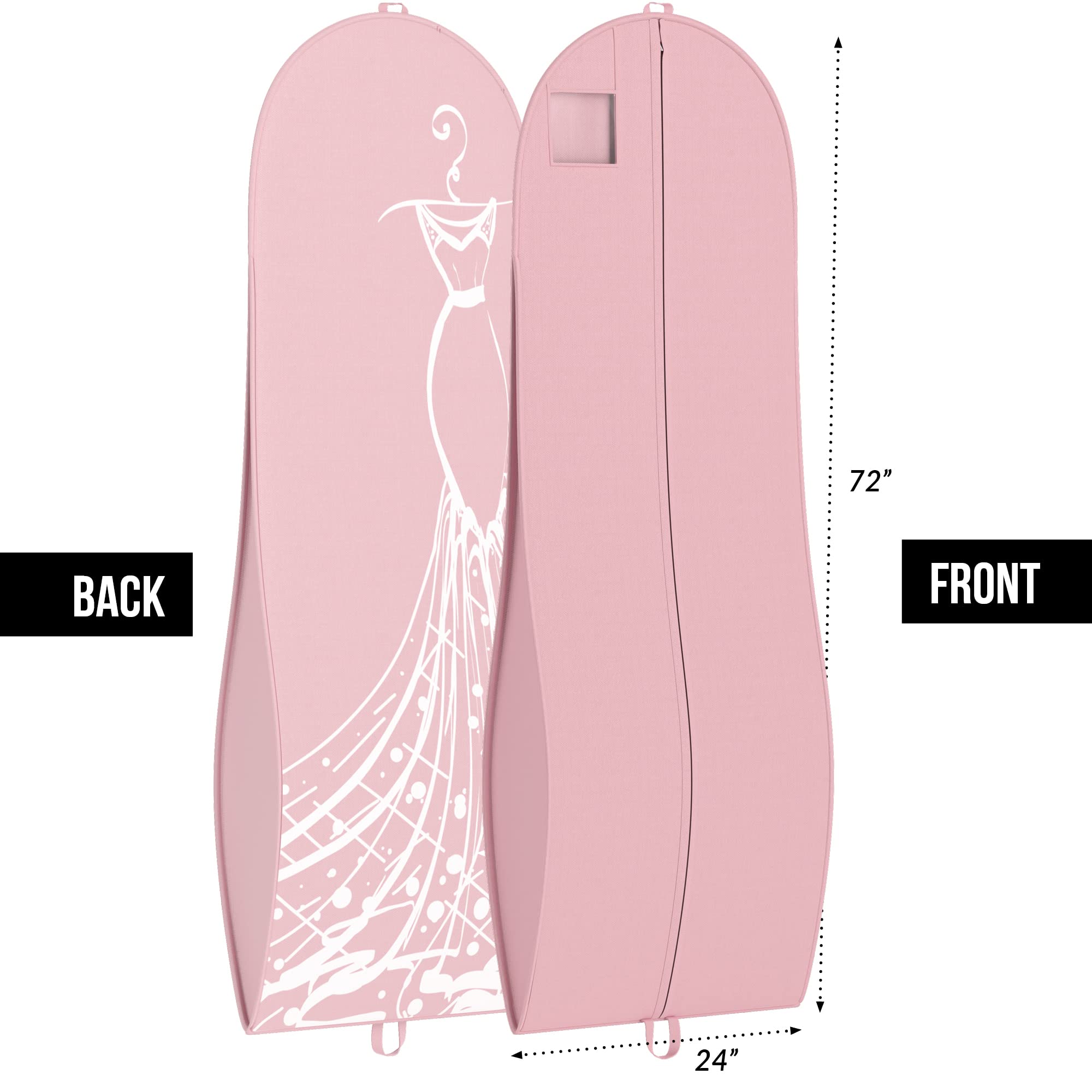 Your Bags Women's Dress Garment Bag 72x24 Inches with 10