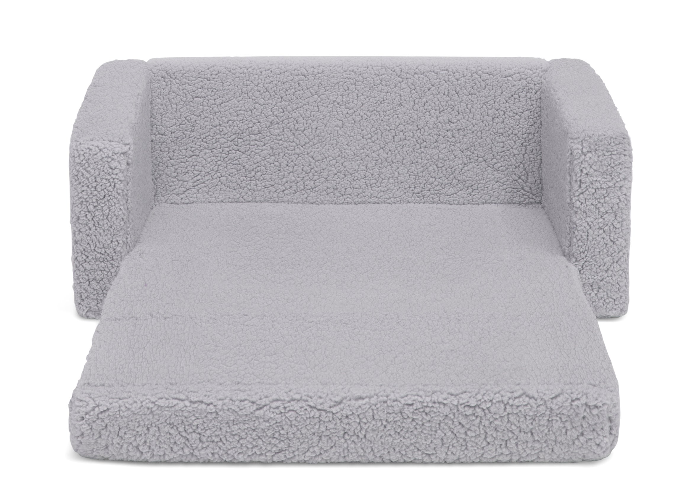 CoZee Flip Out Sherpa 2-in-1 Convertible Kids Sofa to Lounger - Soft & Comfortable for Playroom, Nursery or Bedroom - Perfect for Reading, Napping & Relaxing