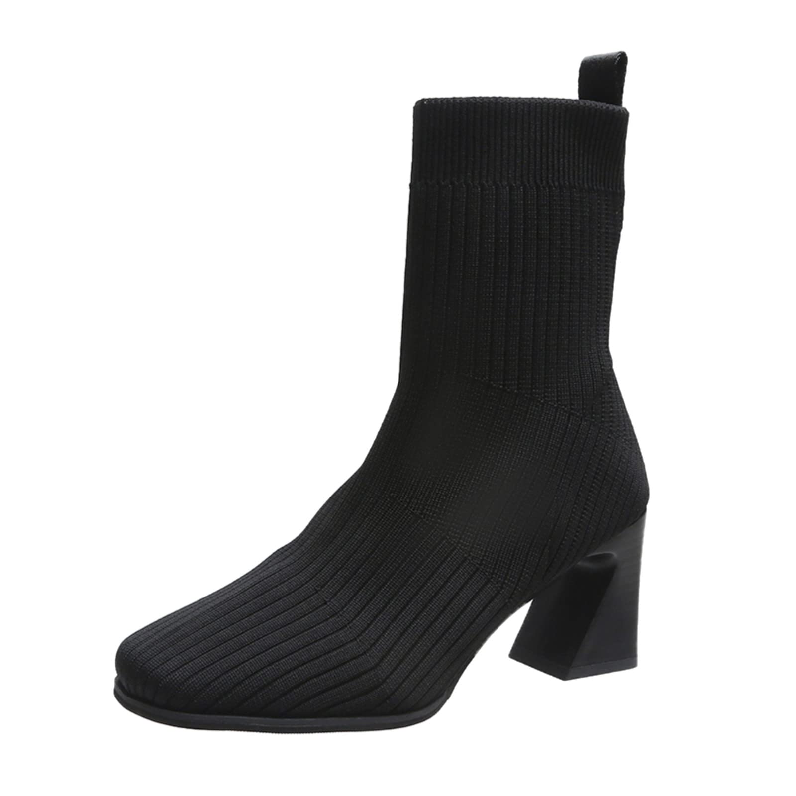 Women's Suede Booties - Comfortable Stretch Knit Sneakers for Summer | Thick Sole Casual Boots for Walking, Travel & Everyday Wear