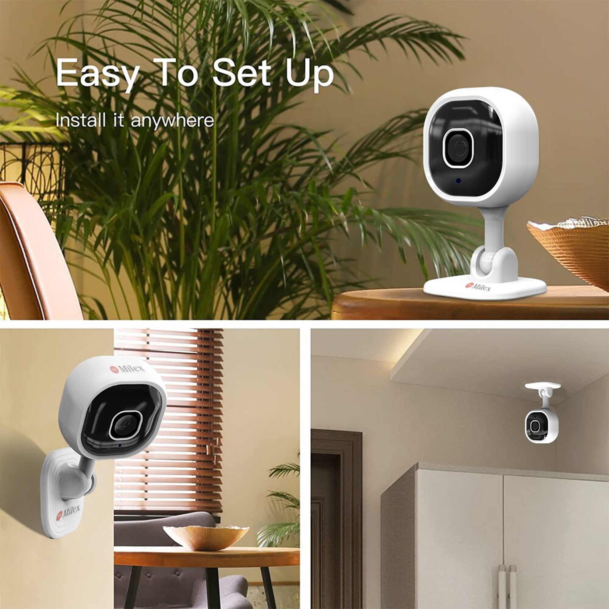 Milex 2-Way Infrared Security Camera System - 4 Pack for Home & Family Protection - Indoor/Outdoor Night Vision, Motion Detection - Perfect for Monitoring Kids, Pets, and Property Security