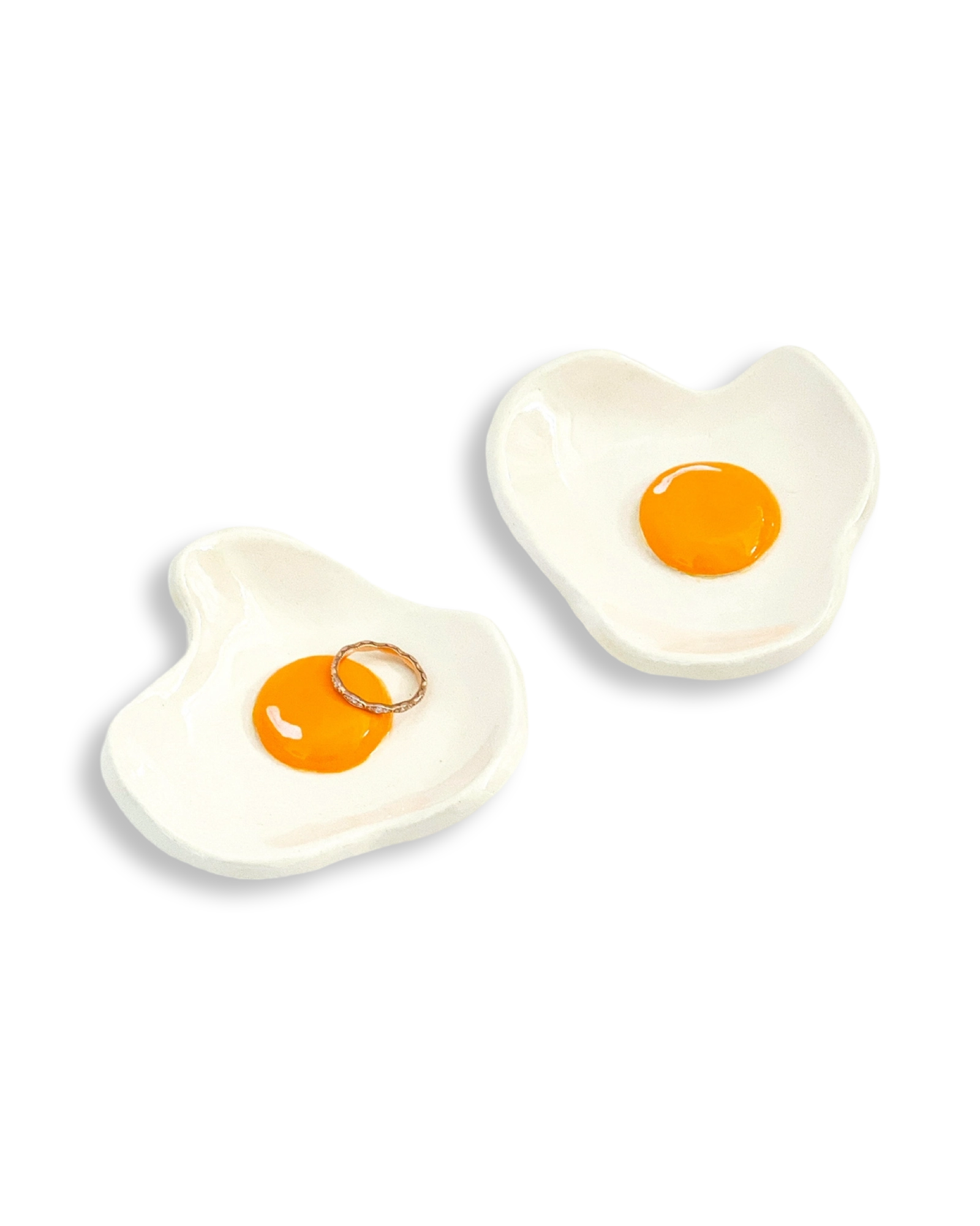 Handmade Ceramic Egg Dish – Cute Catch All Tray, Spoon Rest & Jewelry Holder | Perfect for Kitchen, Dining Table & Vanity Organizer | Unique Home Decor Gift Idea