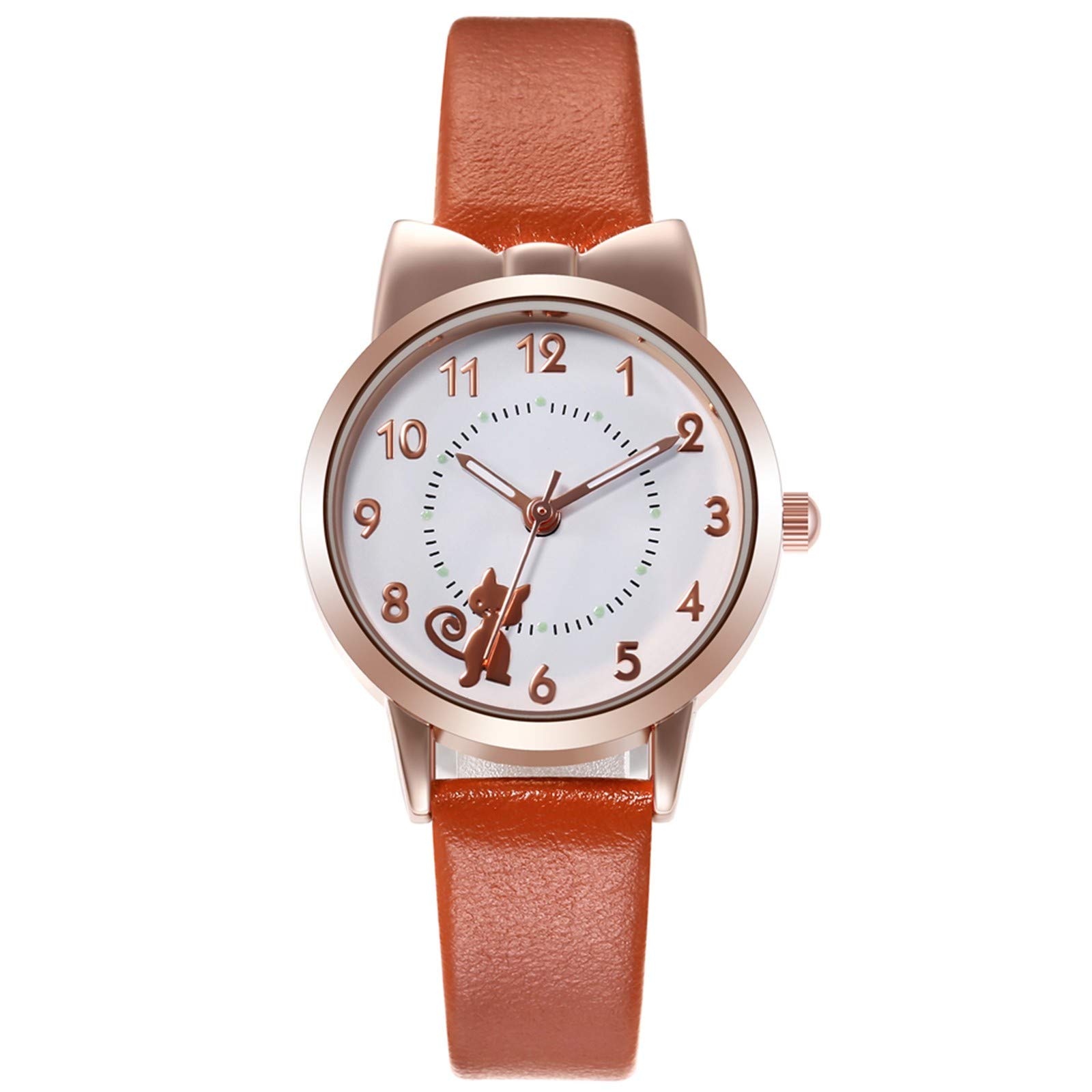 Elegant Women's Leather Strap Quartz Watch - Minimalist Fashion Timepiece for Women | Perfect Gift for Her, Office Wear & Casual Outfits