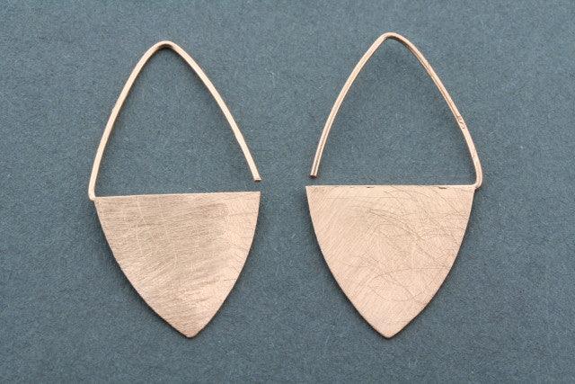 Sterling Silver Rose Gold Plated Shield Disc Drop Earrings for Women - Elegant Dangle Jewelry for Parties, Weddings & Everyday Wear