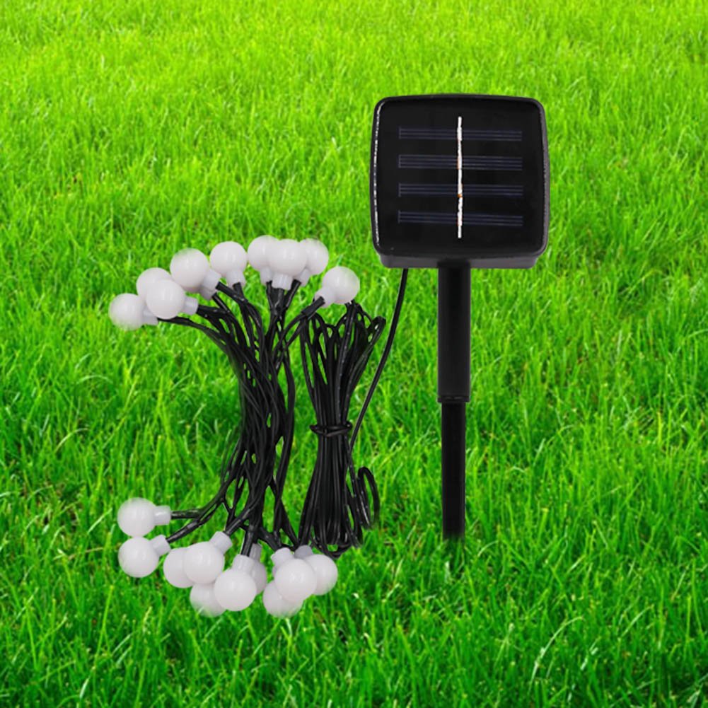 XUNATA 31ft 50 LED Solar Powered Waterproof Outdoor String Lights - Warm White Fairy Globe Lights for Garden, Yard, Home, Landscape & Christmas Decorations | Perfect for Patio, Backyard, Wedding & Holiday Lighting