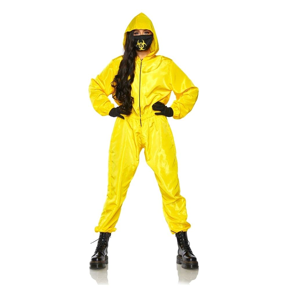 Red Hazmat Suit with Mask & Gloves - Full Body Chemical Protection for Industrial, Emergency, and Safety Use