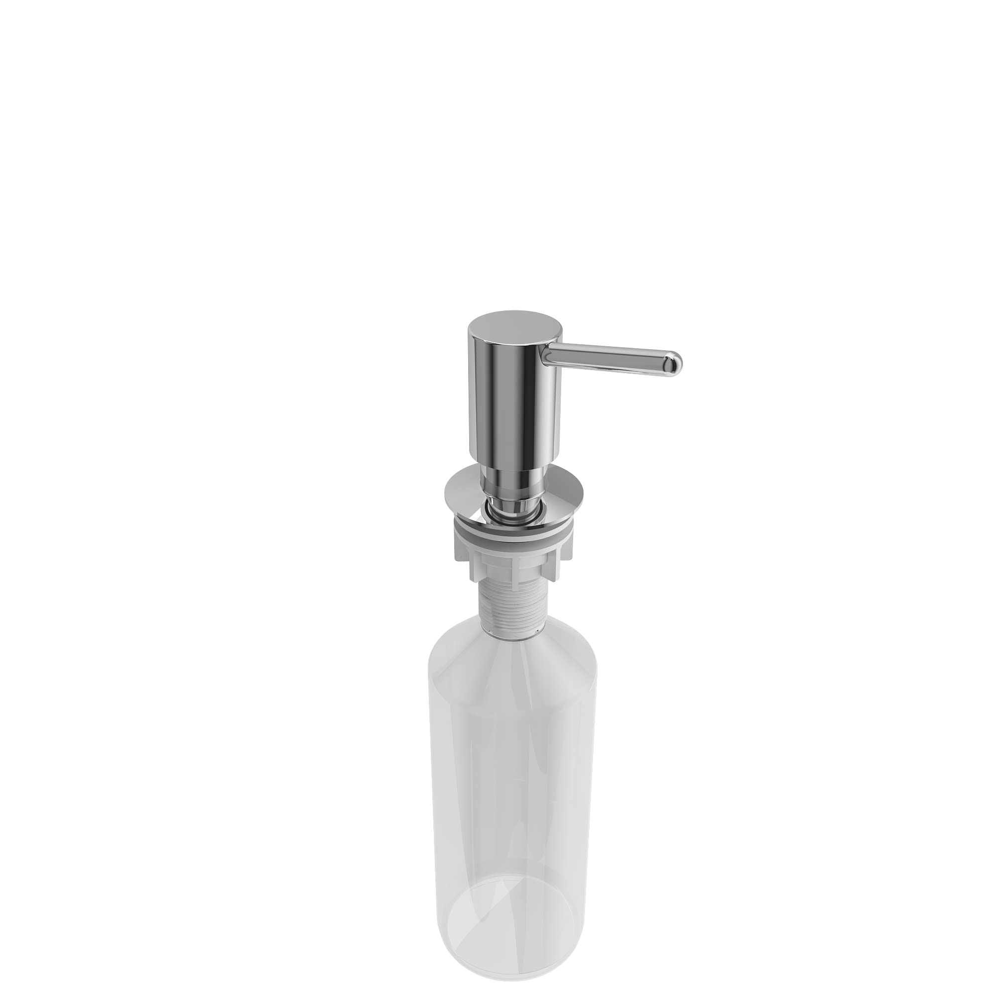 BOCCHI Tronto 2.0 Chrome Kitchen Sink Soap Dispenser - Modern Touchless Hand Soap Dispenser for Kitchen, Bathroom & Office - Durable Stainless Steel Design with Elegant Chrome Finish