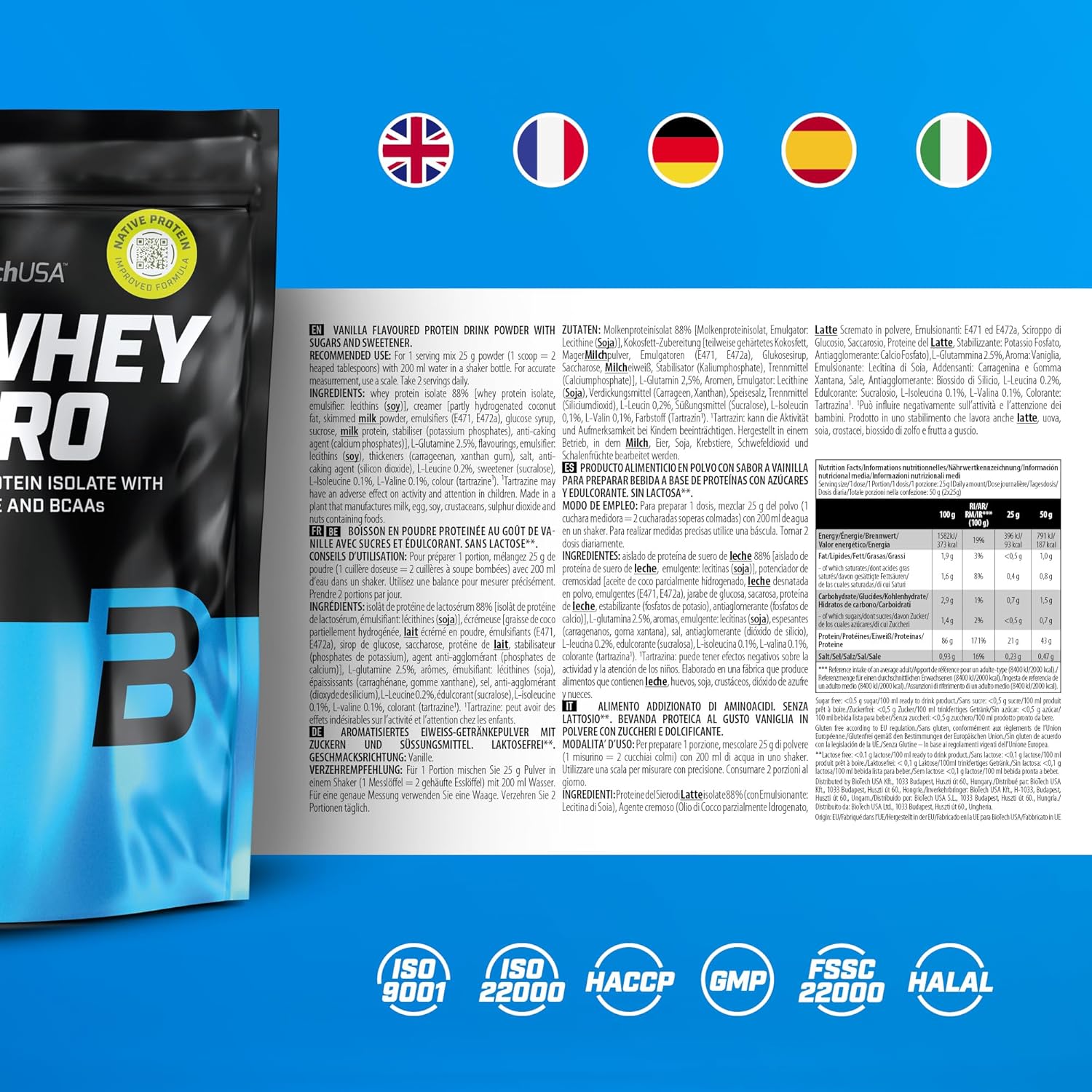 BioTechUSA Iso Whey Zero 500g - Premium Whey Protein Isolate Powder for Muscle Growth & Recovery - Ideal for Post-Workout, Weight Loss & Fitness Enthusiasts