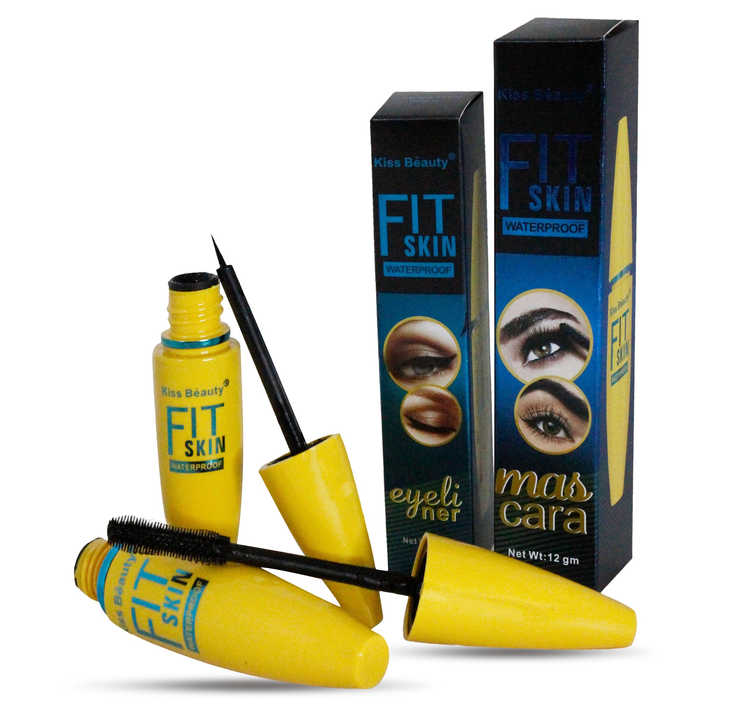 Kiss Beauty Fit Skin Ultra Volume Volumizing Mascara - Waterproof, Smudge-proof & Long-lasting for Bold Dramatic Lashes | Perfect for Night Out, Wedding & Special Occasion Eye Makeup Looks