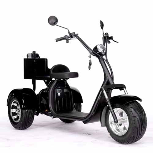 2000W 60V Electric Fat Tire Trike - 3 Wheel Scooter Moped Bike with Golf Rack, Similar to CityCoco Bike CT 3G - Perfect for Commuting, Golf Course Transport & Urban Adventure