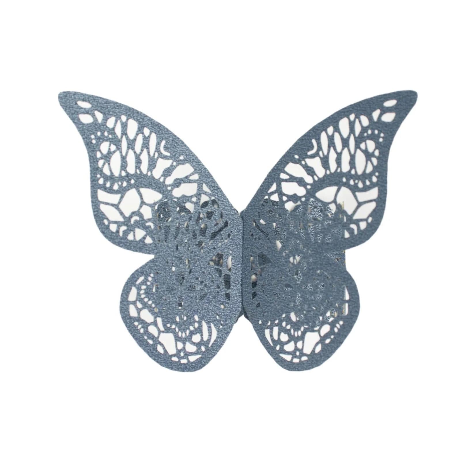 12 Pack Laser Cut 3D Butterfly Napkin Rings for Wedding, Party & Table Decor - Elegant DIY Paper Craft for Dinnerware & Home Decoration
