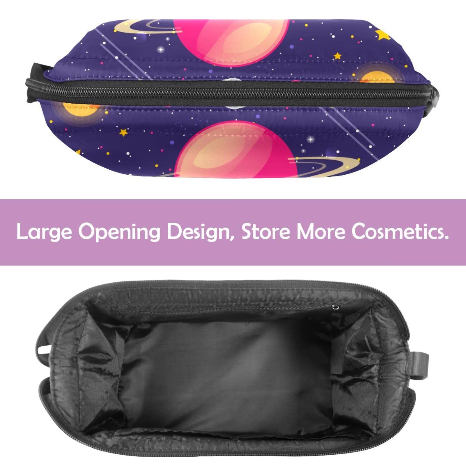 Large Travel Cosmetic Bag for Women - Space Planets Nebula Design Makeup Organizer & Toiletry Pouch | Perfect for Vacation, Gym, and Daily Essentials Storage