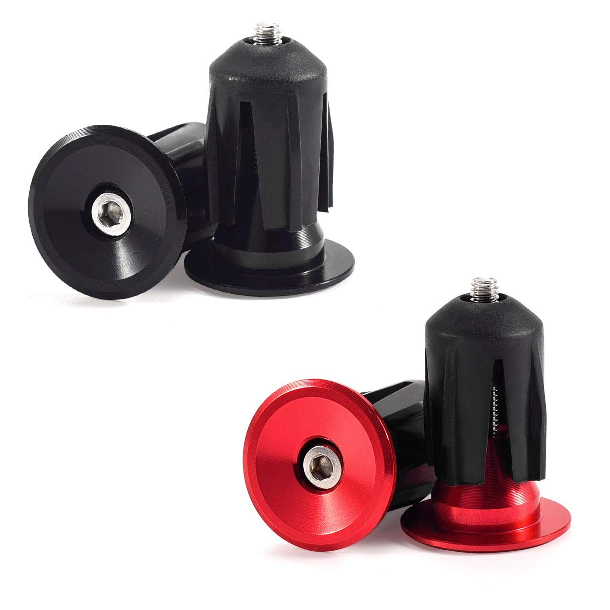 2 Pairs Bike Handlebar End Caps - Durable Bar End Plugs for Mountain & Road Bicycles | Perfect for Cycling Safety and Handlebar Protection