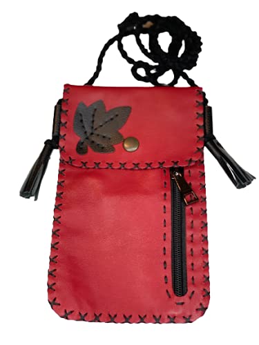 Genuine Leather Women's Wallet - Handmade RFID Blocking Bifold Wallet for Women - Perfect Gift for Her (Red) - Ideal for Everyday Use, Travel & Business
