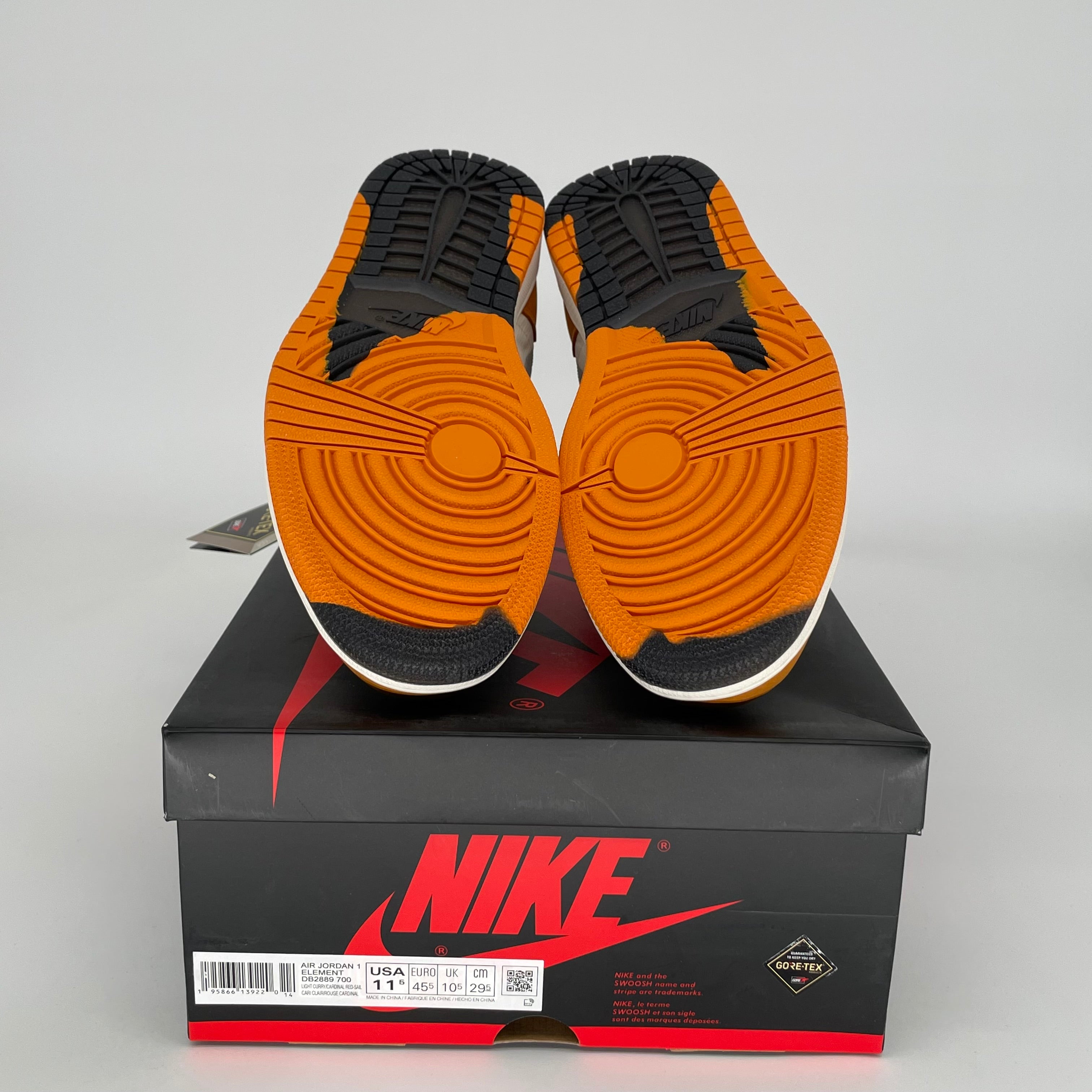 AIR JORDAN 1 GORE-TEX Light Curry Sneakers - Waterproof High-Top Basketball Shoes Size 11.5 (DB2889-700) - Perfect for Outdoor Sports & Urban Streetwear Fashion