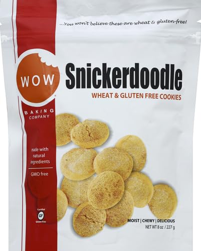 WOW Baking Company Gluten Free Snickerdoodle Cookies - 8 oz Pack | Perfect for Snacks, Parties & Gifts | Vegan & Allergy-Friendly Treats