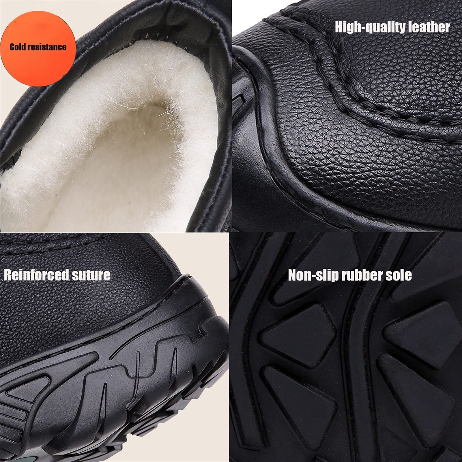 **Men's High Rise Hiking Boots - Warm Winter Casual & Business Boots, Classic High-Top Work & Office Shoes, Durable Outdoor Riding & Hiking Footwear - Perfect for Birthday, Father's Day Gifts, Outdoor Adventures & Daily Commute**