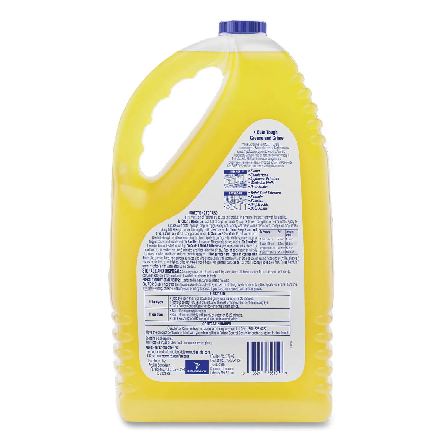 Multi-Surface Cleaner 144oz (4 Pack) – All-Purpose Cleaning Solution for Kitchen, Bathroom, Floors & More