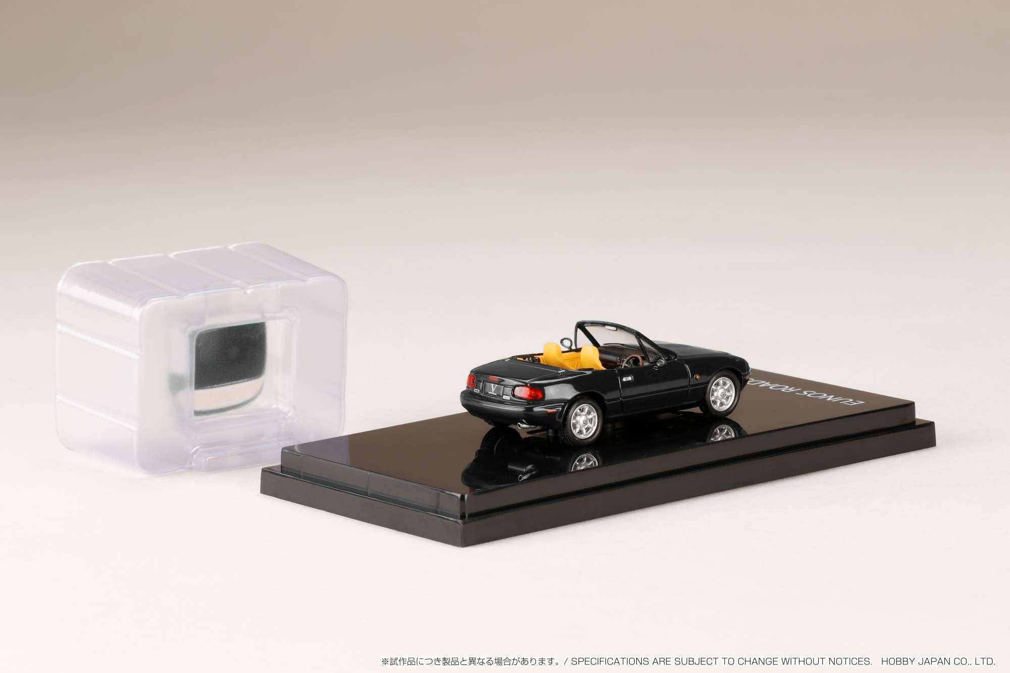 1:64 Scale Mazda Eunos Roadster NA6C V Special Diecast Model Car - Brilliant Black - Collectible Japanese Sports Car for Display & Racing Scenes