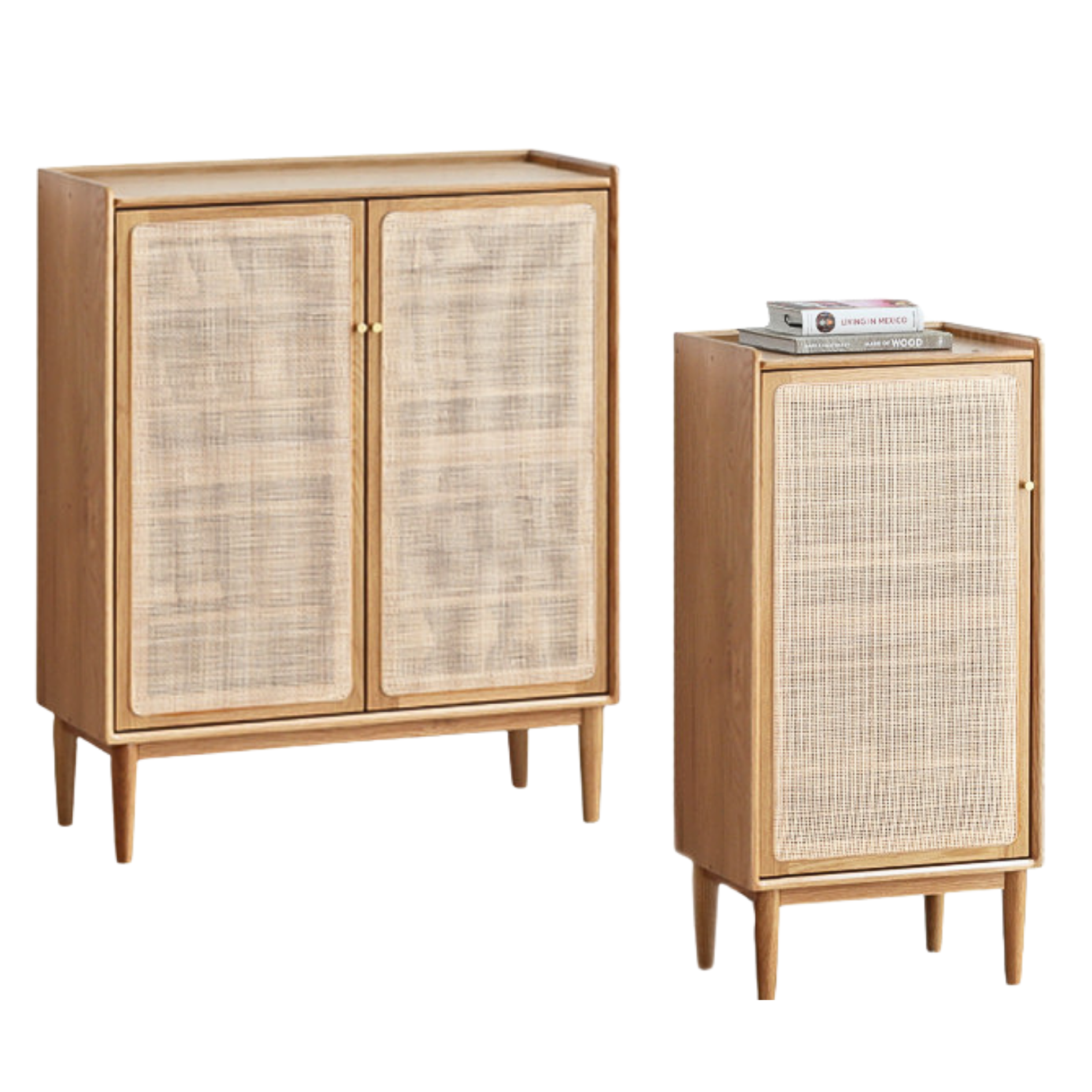 31.5x13.8x39.4 inch/ 80x35x100cm/ Natural Wood Color/ wide shoe cabinet +  narrow shoe cabinet set