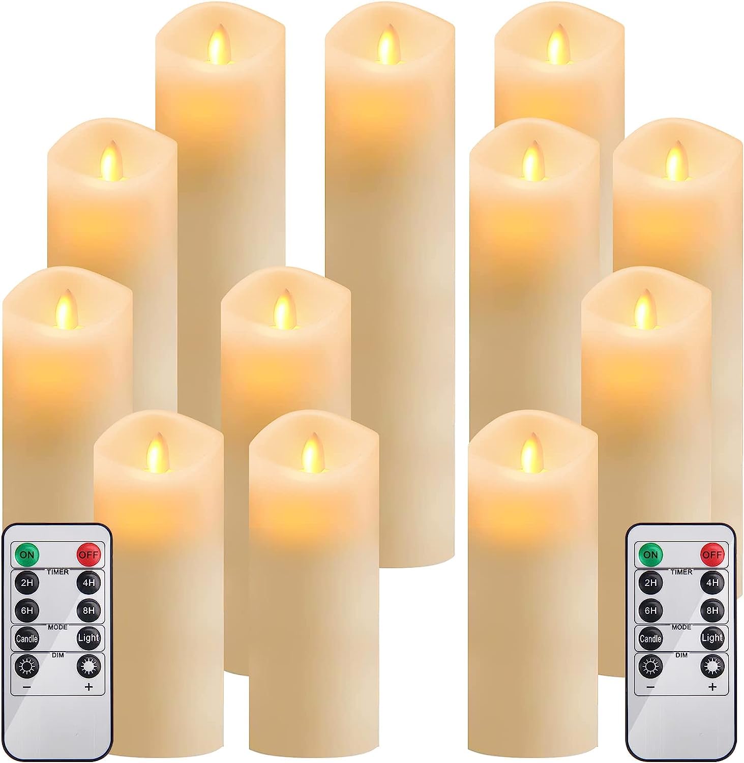 Flameless LED Candles Set of 12 with Remote - Waterproof for Indoor/Outdoor Decor