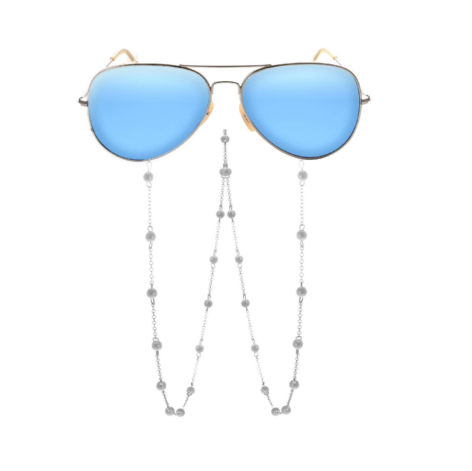 Stylish Sither Pearl Sunglasses Chain & Reading Glasses Necklace Strap for Women - Perfect for Reading, Fashion Accessories, and Eyewear Security